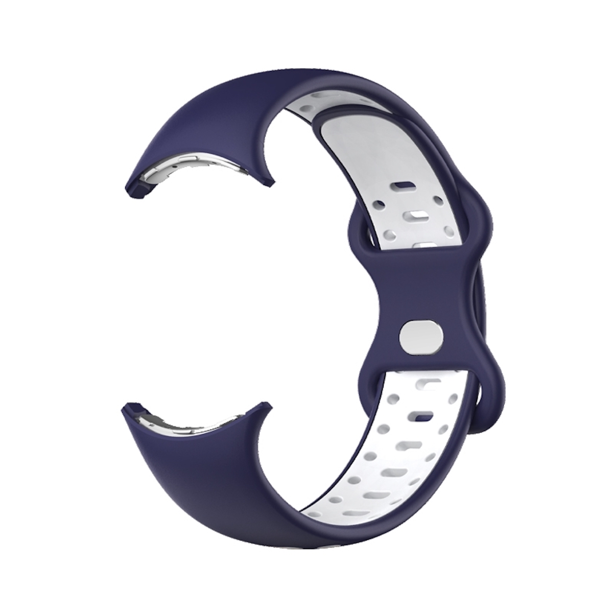 / Größe + Kunststoff Silikon Band Blau 1 Ersatzarmband, WIGENTO Weiß Watch M, Pixel 2, Sport Google, /
