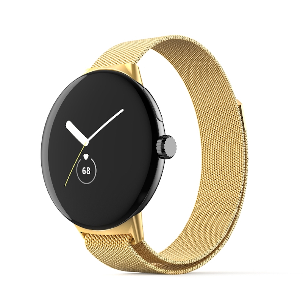 WIGENTO Gewebter Design 1 2, Ersatzarmband, Stoff Google, Band, + Pixel Gold Watch Sport