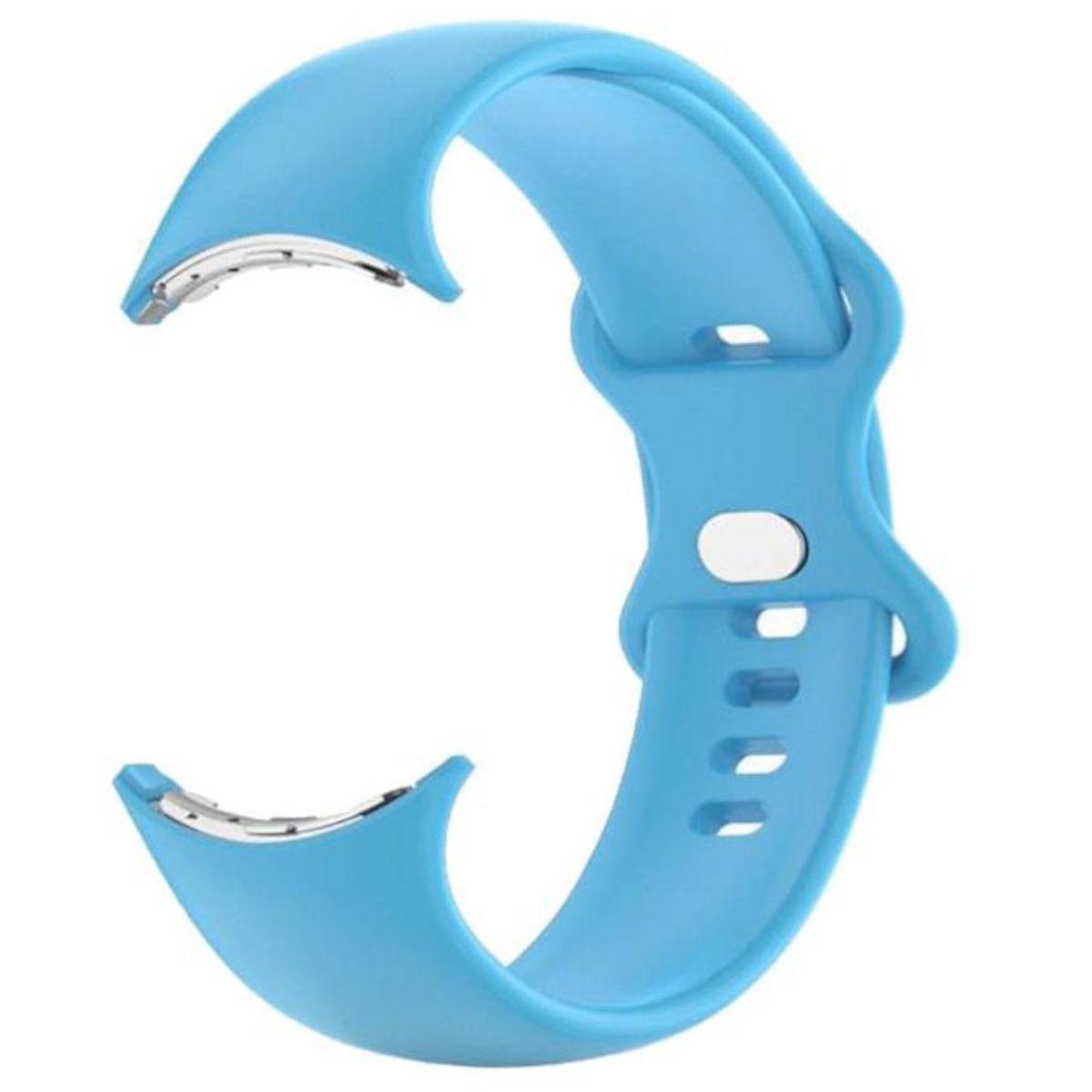 Watch Band Google, / 2, Größe Hellblau Ersatzarmband, 1 Design S, + Kunststoff Pixel WIGENTO Silikon Sport