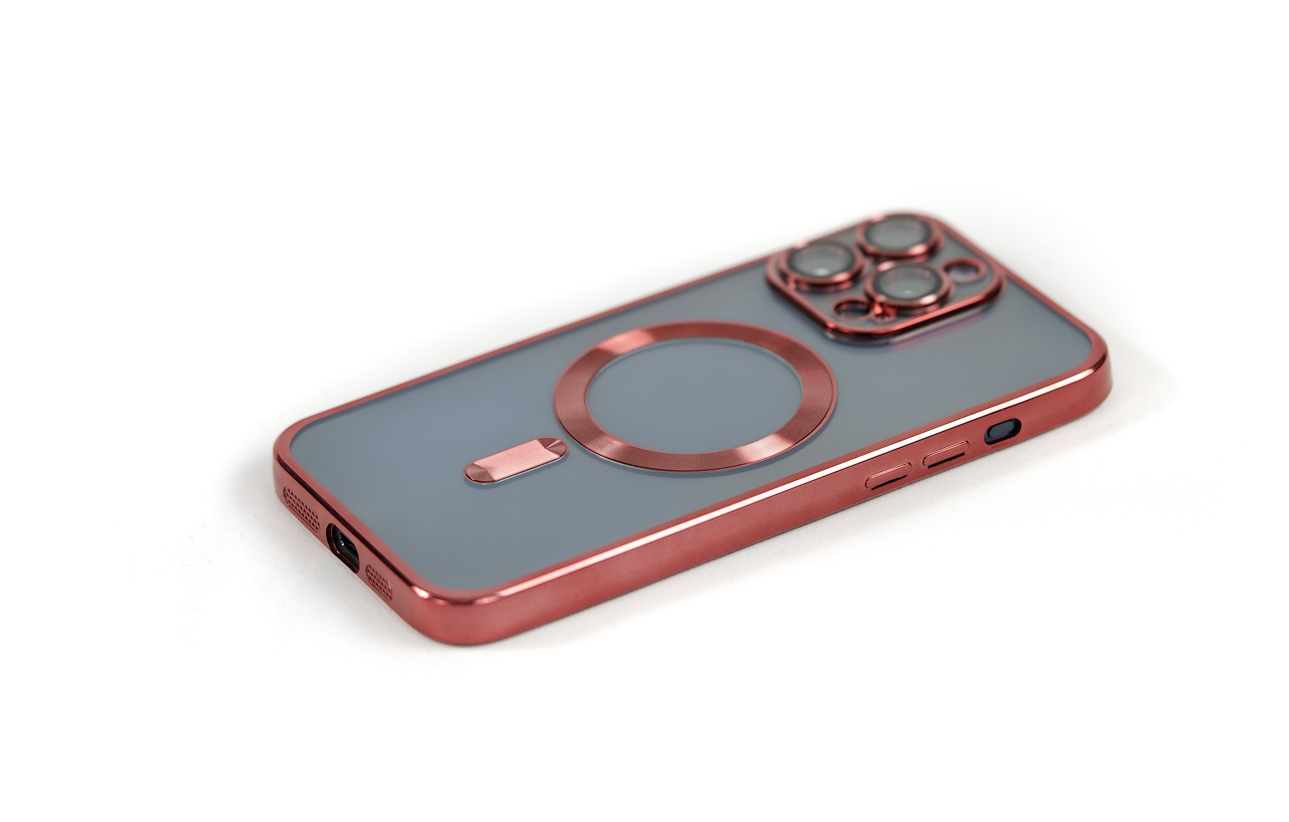 ARRIVLY Silikon Hülle MagSafe-kompatible, iPhone Backcover, 15 Rot Apple, Pro