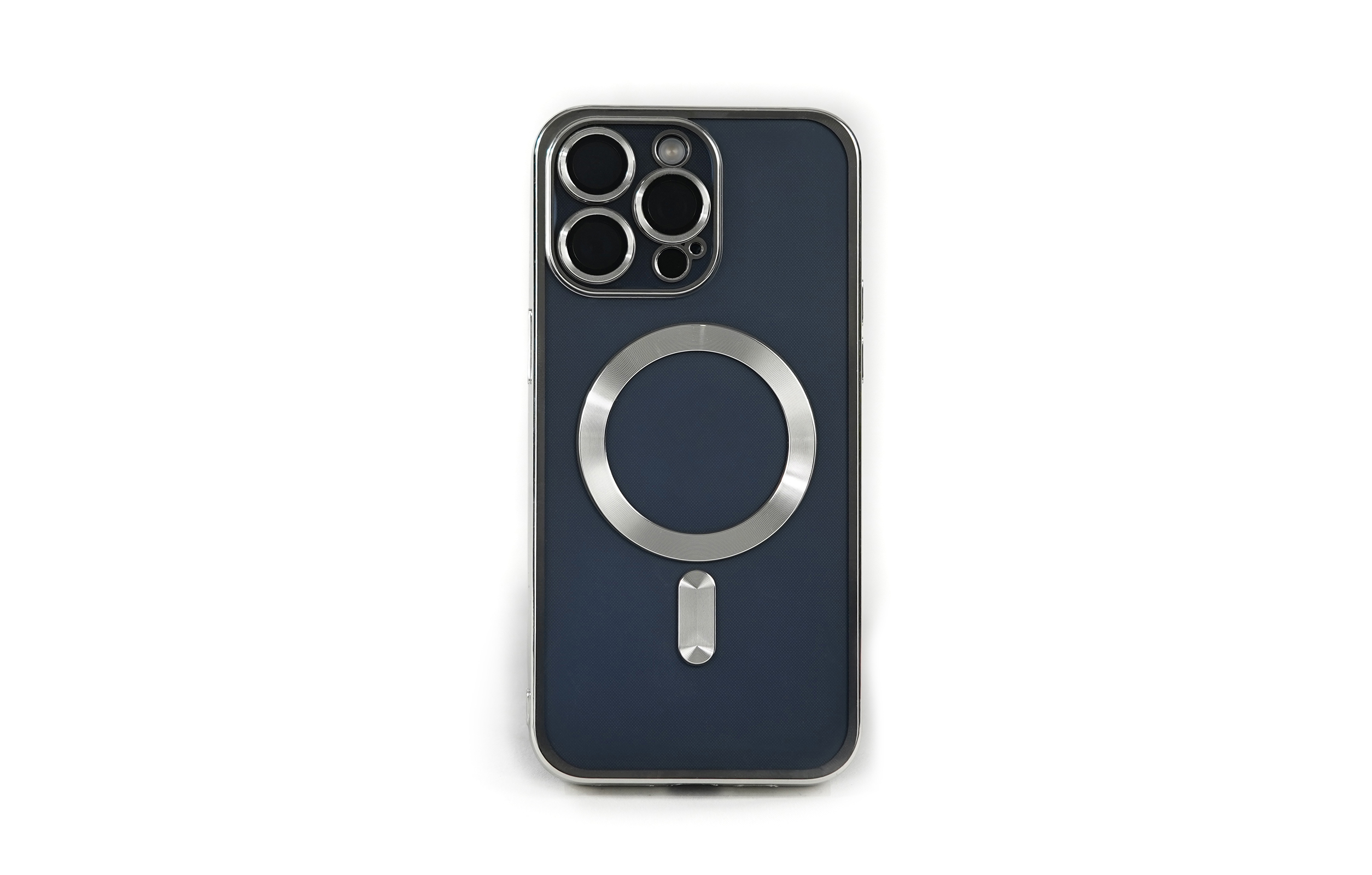 ARRIVLY Silikon Hülle MagSafe-kompatible, Backcover, Apple, 15, Silber iPhone