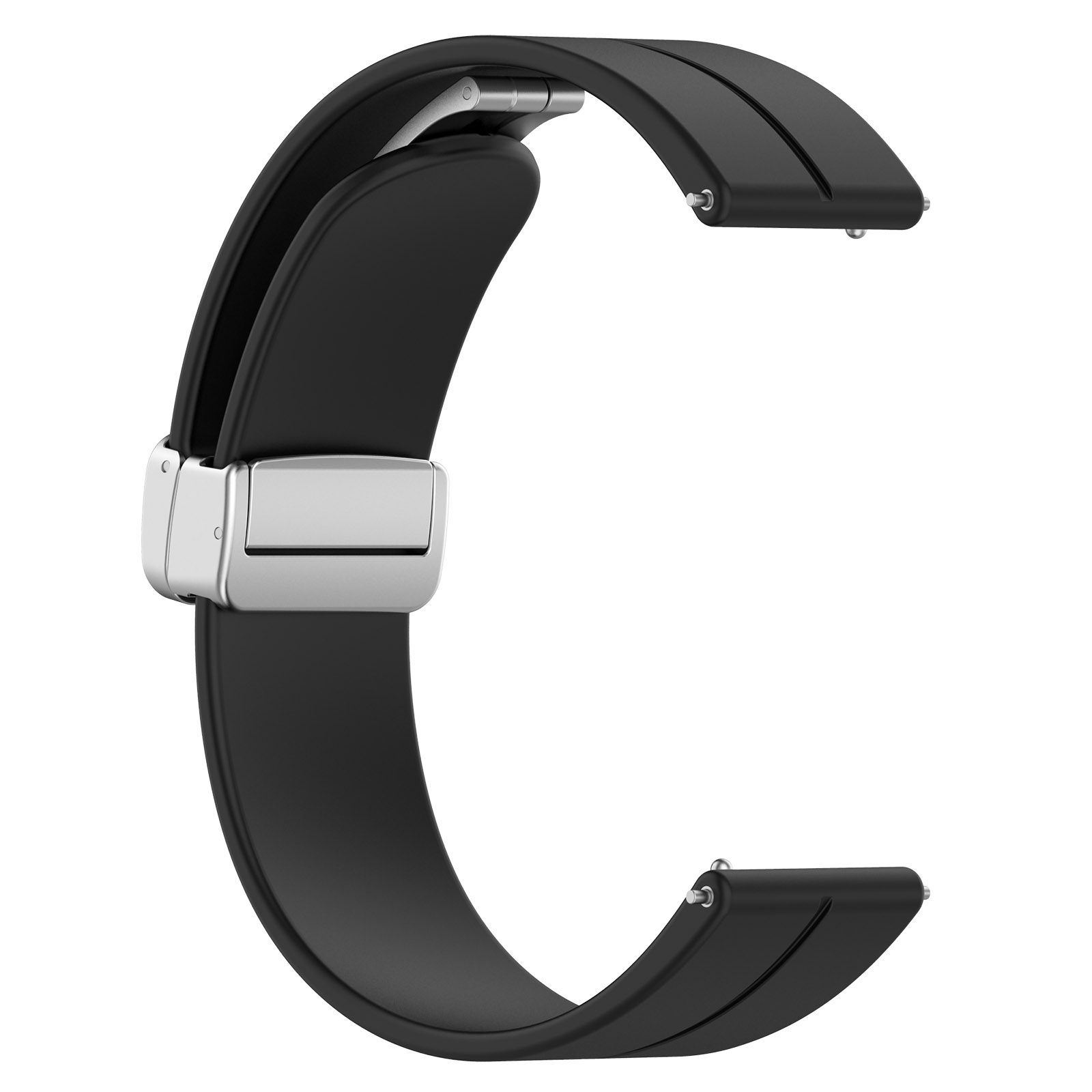 Ersatzarmband, Samsung, Samsung für mit Faltschließe Einfarbiges INF Schwarz Armband 20mm, Galaxy 20 Watch Galaxy Watch mm,