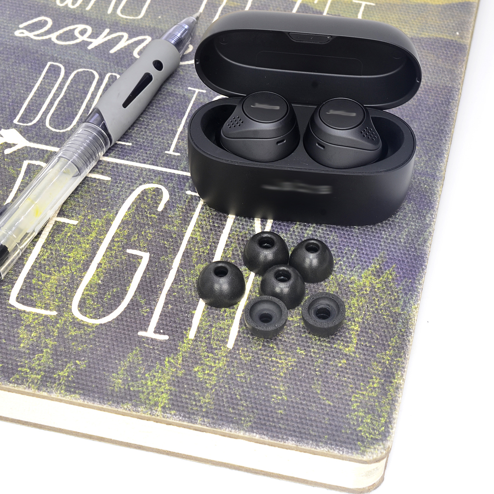 INF Ersatz-Ohrhöreraufsätze Schwarz Elite passend Ohrstöpsel Jabra für Jabra Memory-Schaumstoff für: aus 65t/75t