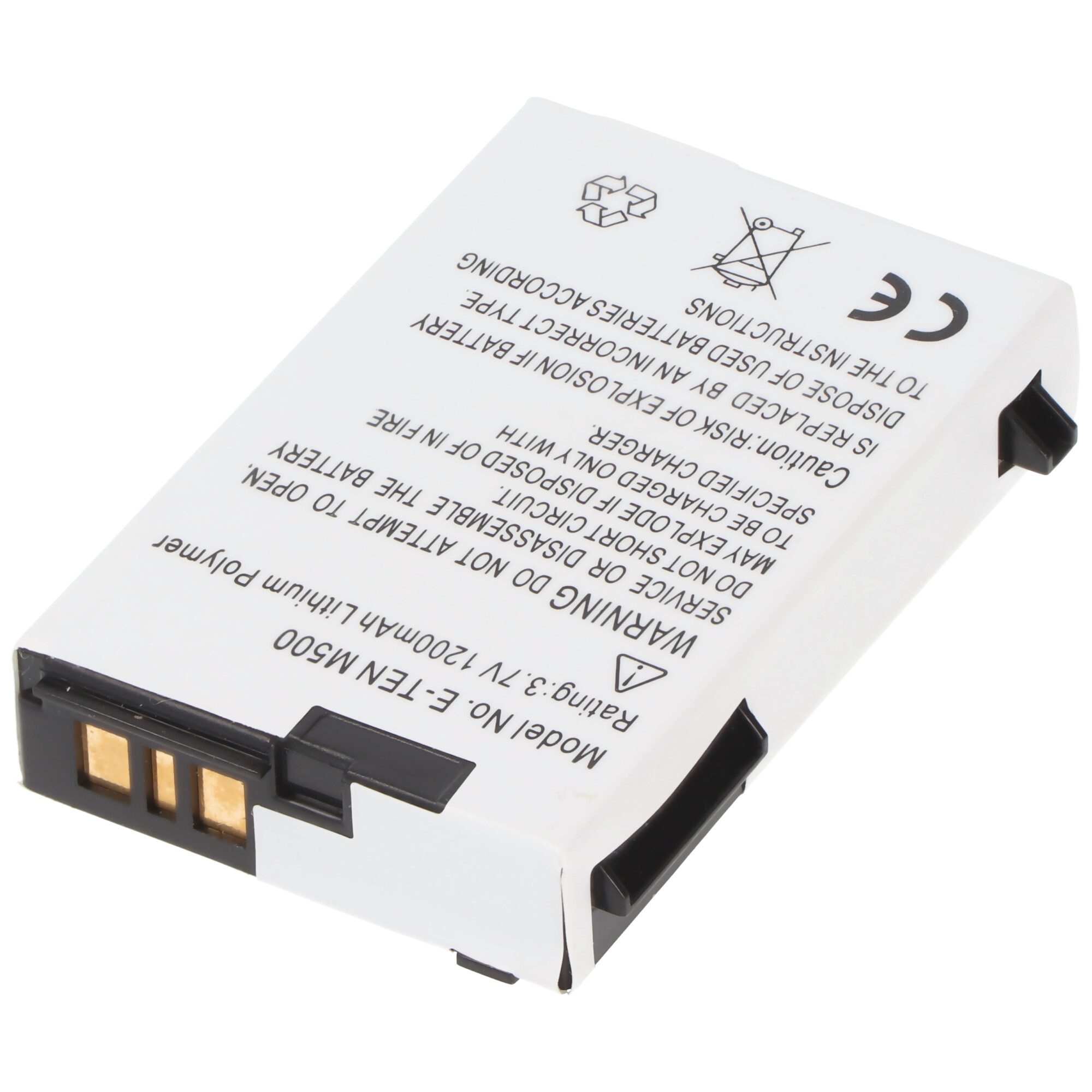 ACCUCELL Akku passend Li-Ion Typhoon für - Lithium-Ionen E-TEN MP3-Akku, M500 mAh 1500