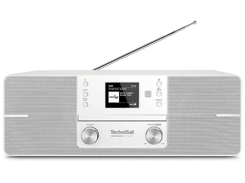 TECHNISAT DIGITRADIO 371 CD BT Digitalradio, DAB+, DAB, FM, AM, weiß