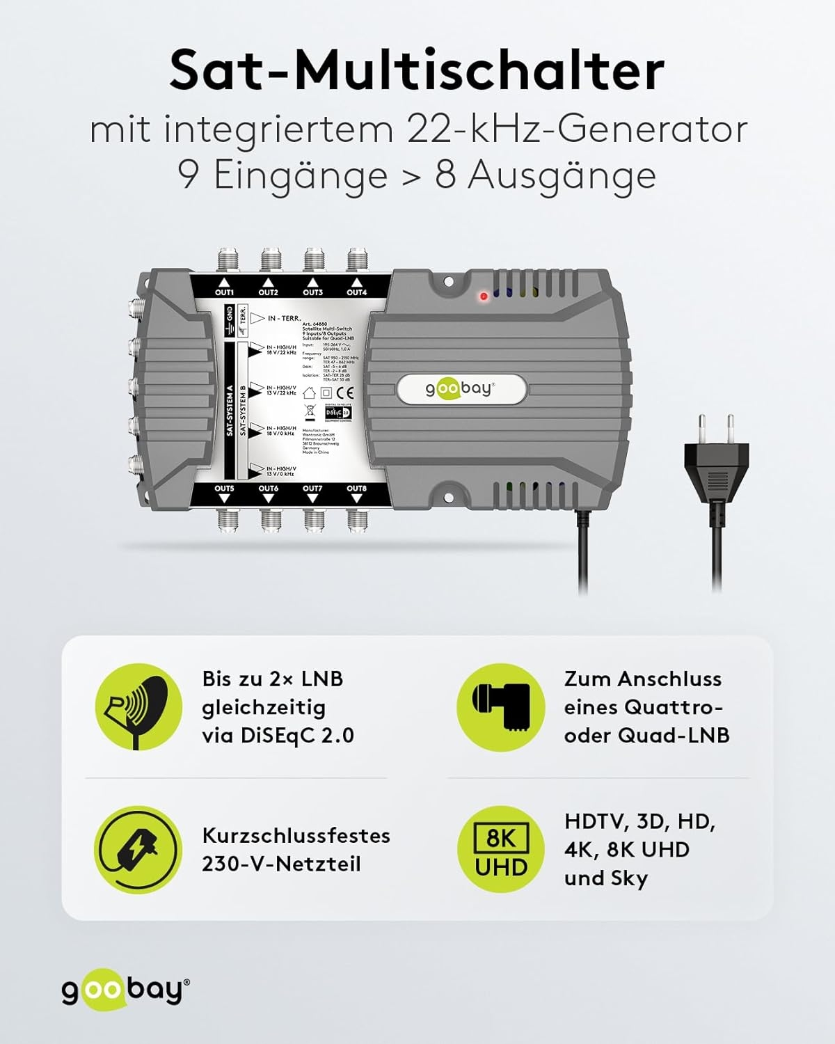 GOOBAY GMS-0908PQ Multischalter