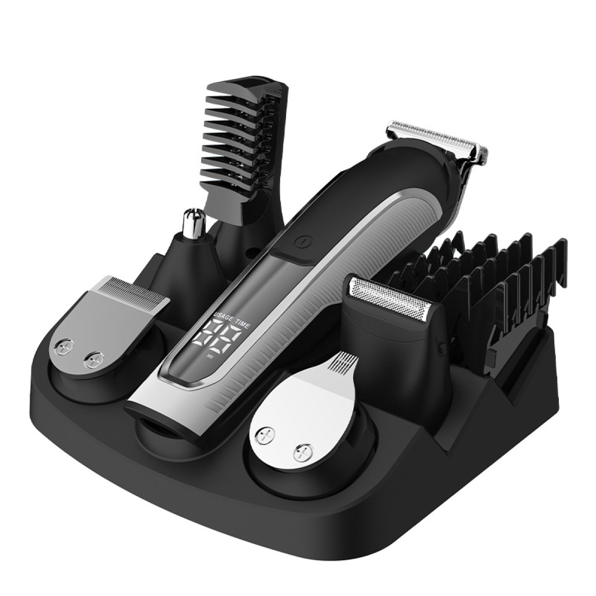 Schwarz Haarschneider kabelloses, vielseitiges Wasserdichtes, INF 5-in-1-Haarschneidegerät