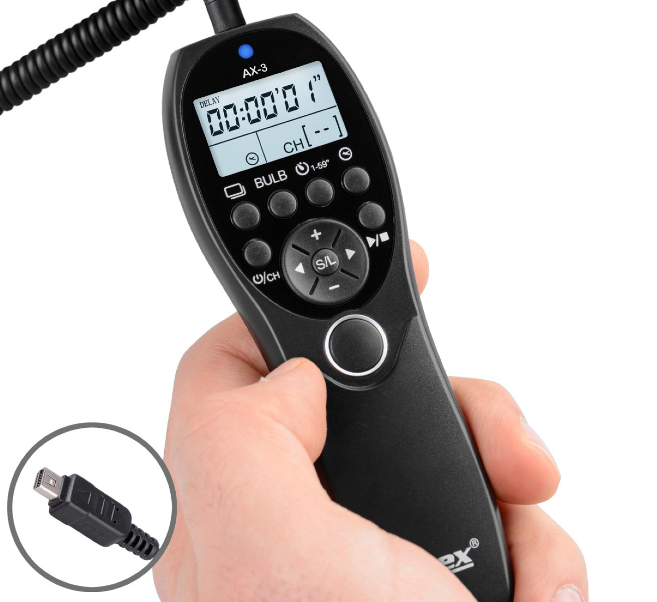 AYEX AX-3 E-520 SZ-300MR Timer Black UZ PEN-F, zB E-PL8 Kabel-Fernauslöser, SZ-20 für Kabel-Fernauslöser SP-810 E-600 UC1 Olympus