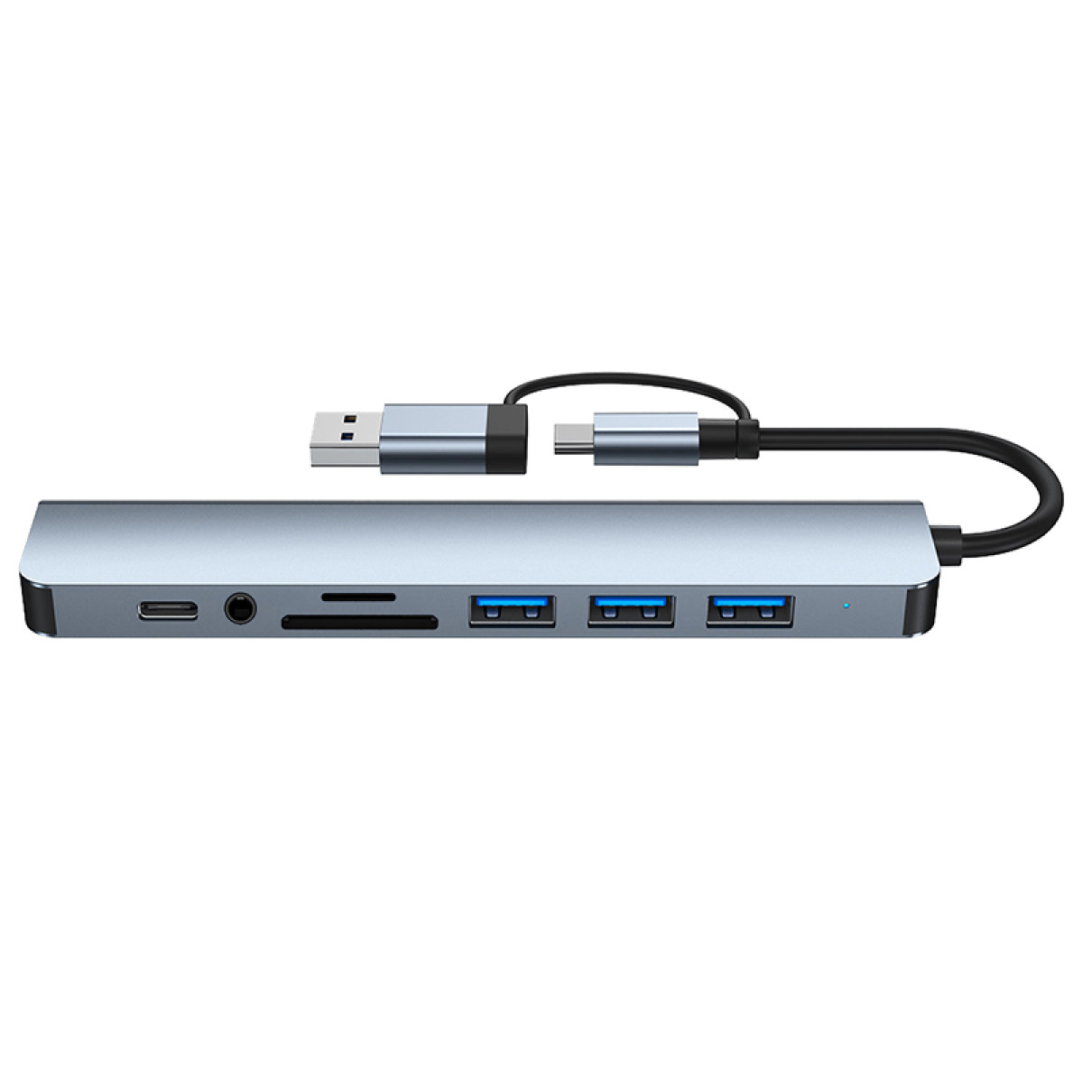 Grau M USB-C-Hub 8 Hub, Windows 2-in-1 Ports Computer-Dockingstation für 3.0-Hub INF