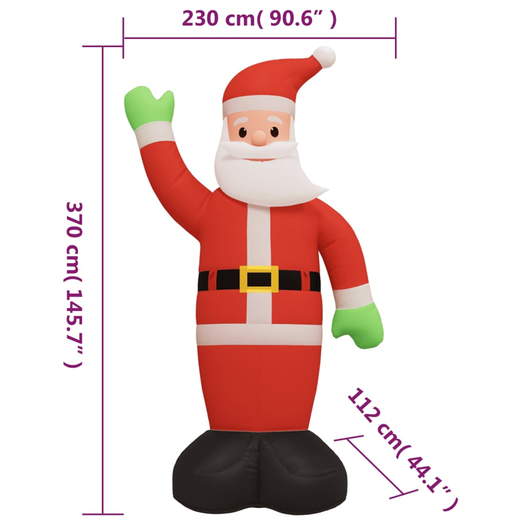 VIDAXL 345267 LED-Weihnachtsmann