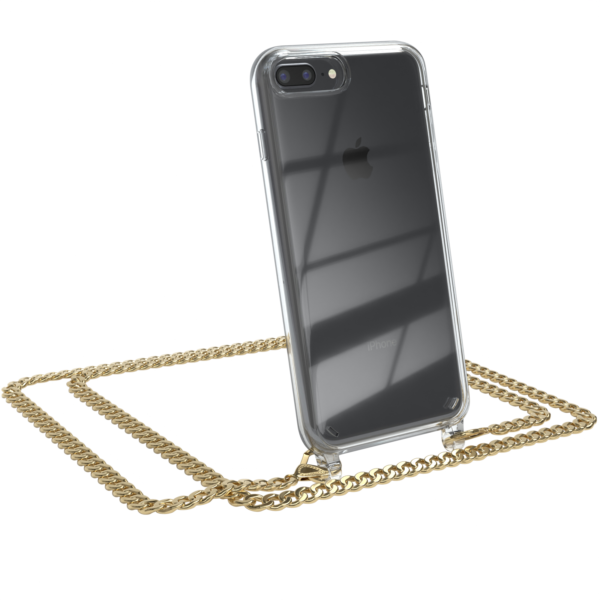 CASE Kordel Metall extra Plus, Handykette Plus + Schwarz, Umhängetasche, EAZY Gold Apple, iPhone 7 8 /
