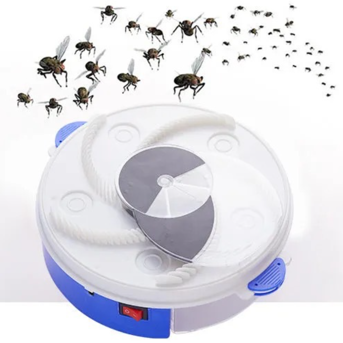 energiesparende Insektenvernichter UWOT Leise Drehfalle USB-Vollautomatik-Fliegenfalle-Weiß: und