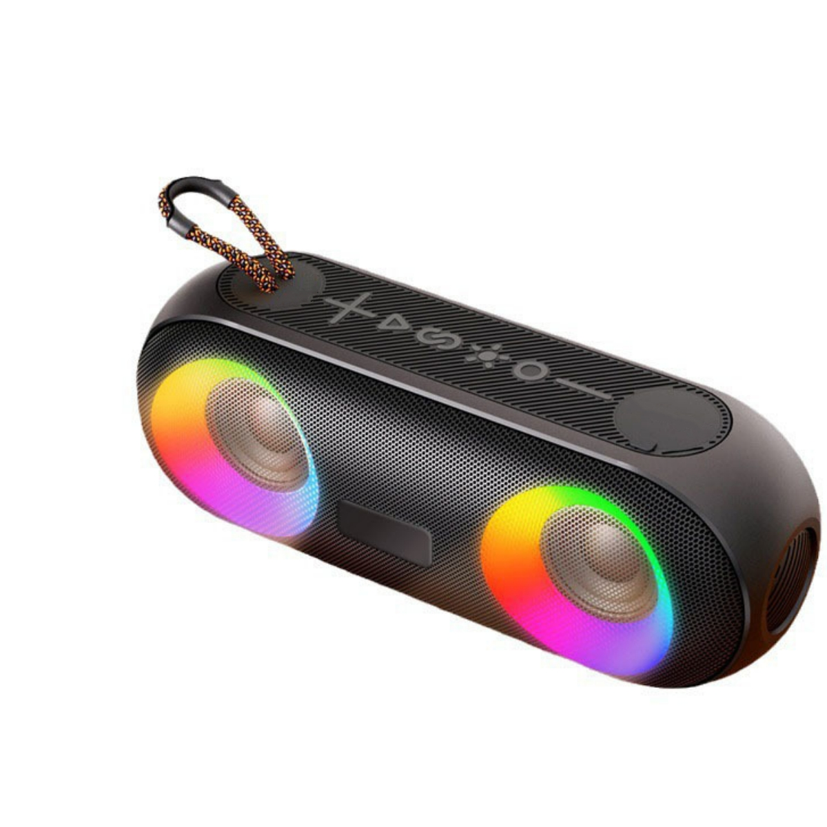 Doppelkopf-Downlight SHAOKE Licht einstellbarer quadratischer Lautsprecher, Winkel Bluetooth Gitter Schwarz Spotlight Eimer Licht