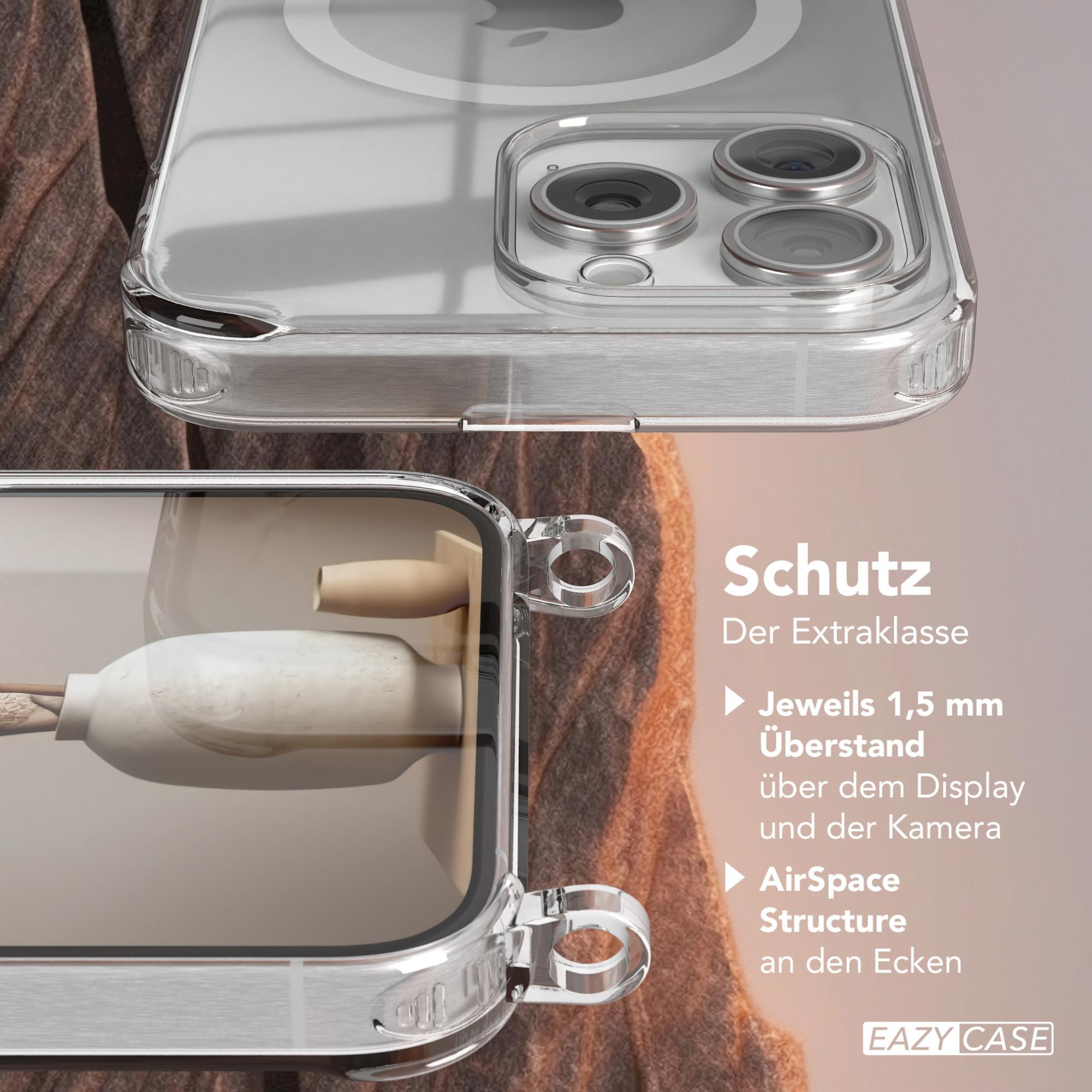 EAZY CASE Magsafe Handykette + Kordel Schwarz, Pro Max, Apple, 15 Gold iPhone extra Umhängetasche