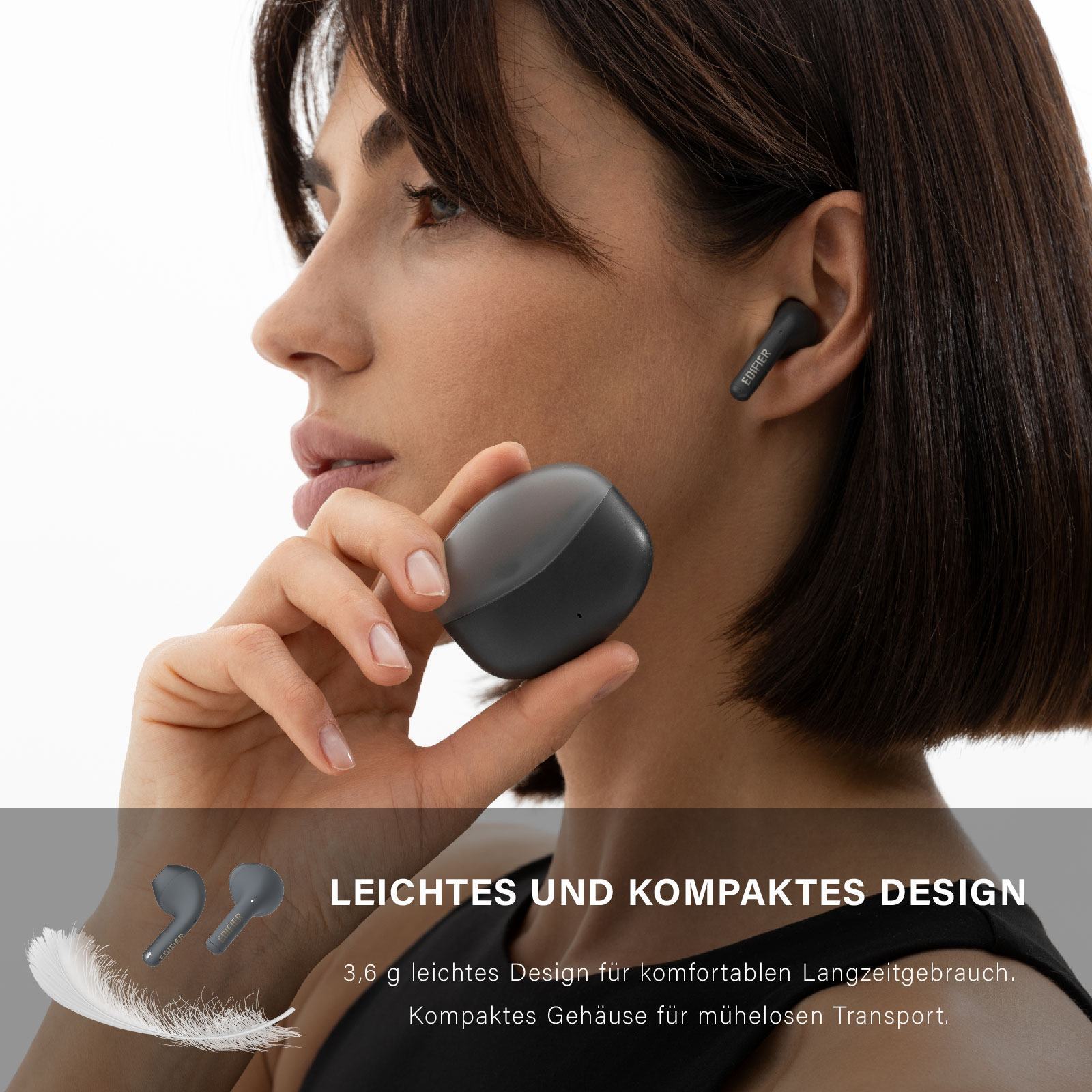 Bluetooth-Kopfhörer Bluetooth EDIFIER X2s, In-ear Grau