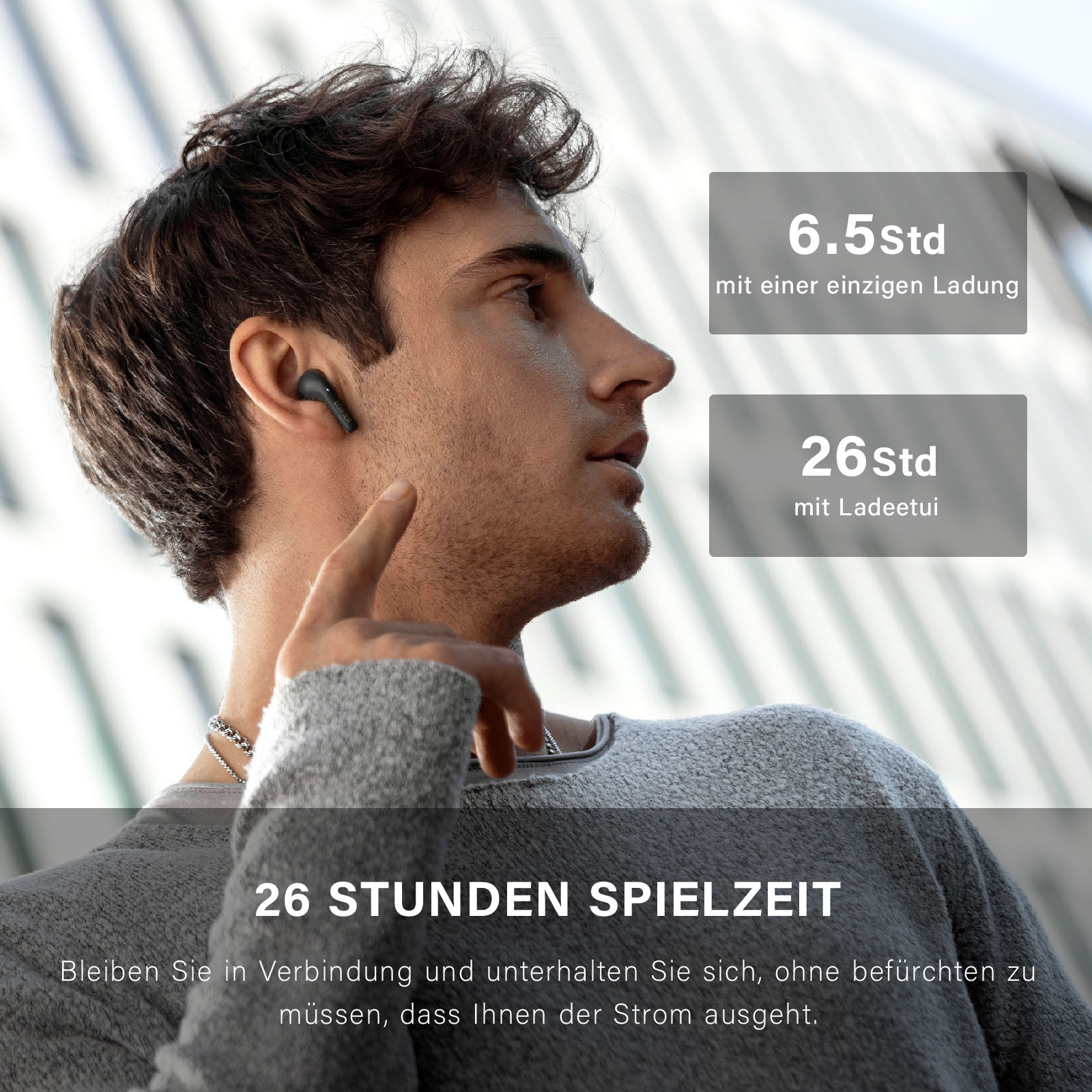 EDIFIER X2s, Grau Bluetooth-Kopfhörer In-ear Bluetooth