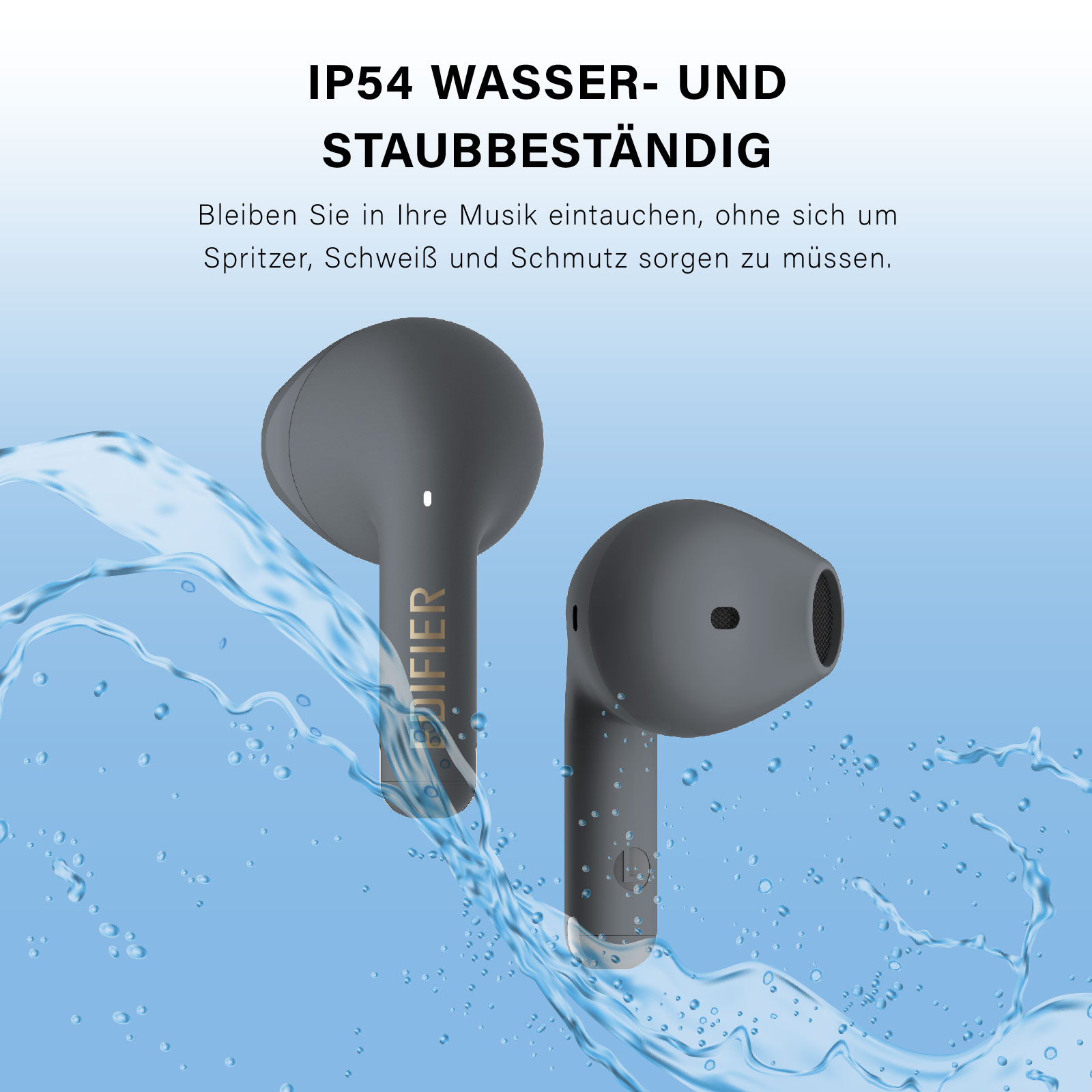 Bluetooth-Kopfhörer Bluetooth EDIFIER X2s, In-ear Grau