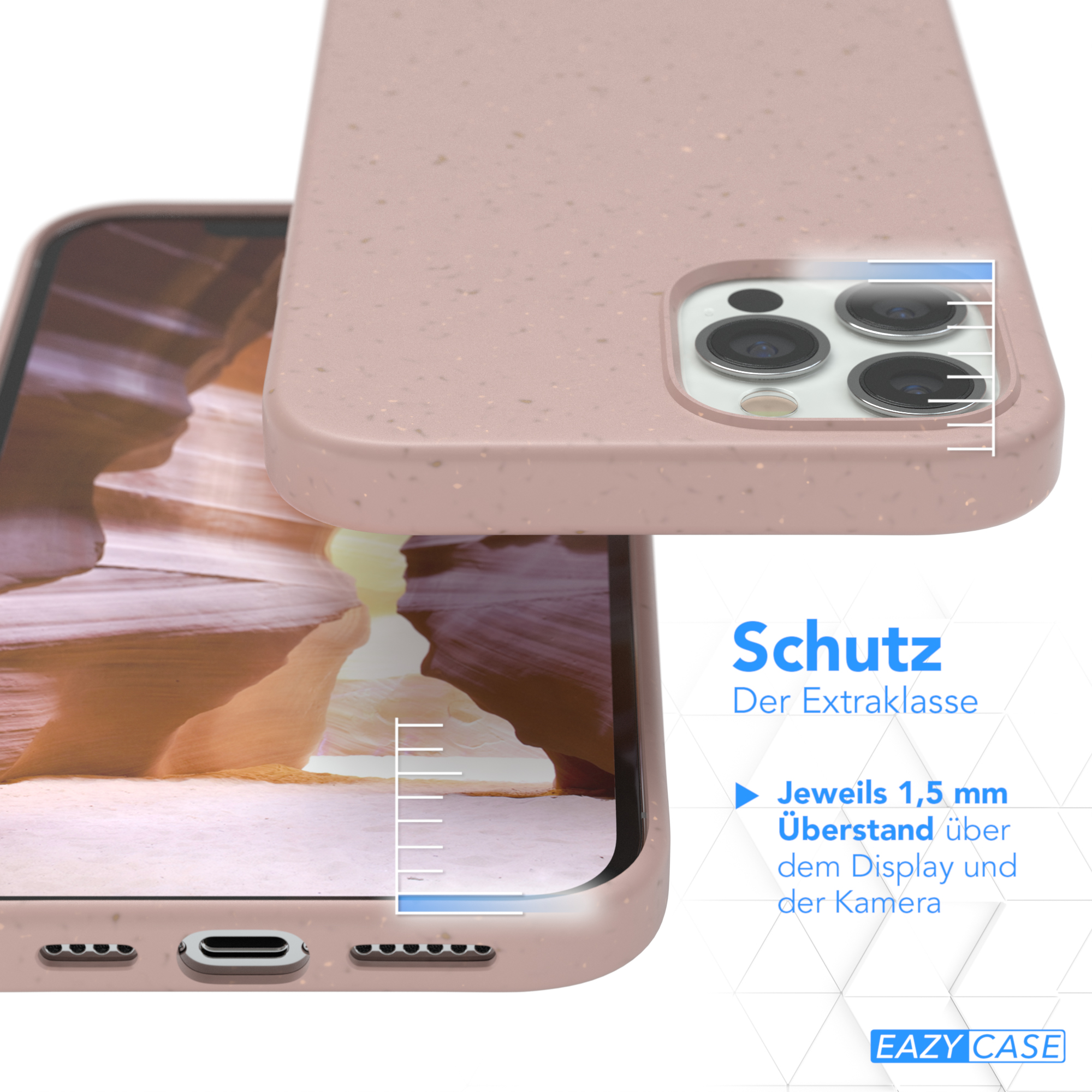 EAZY CASE Biocase, Bumper, Apple, Rosa iPhone / Pro Altrosa 12 Max