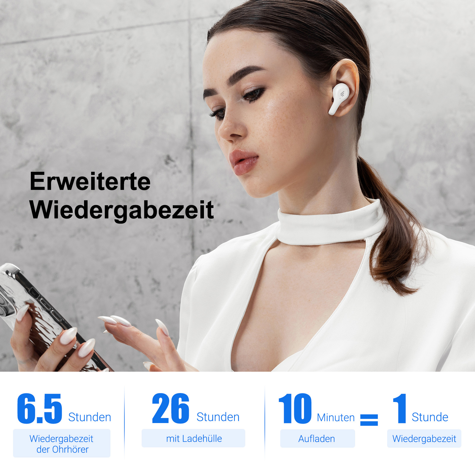 Bluetooth EDIFIER Lite, X5 Bluetooth-Kopfhörer In-ear Weiß