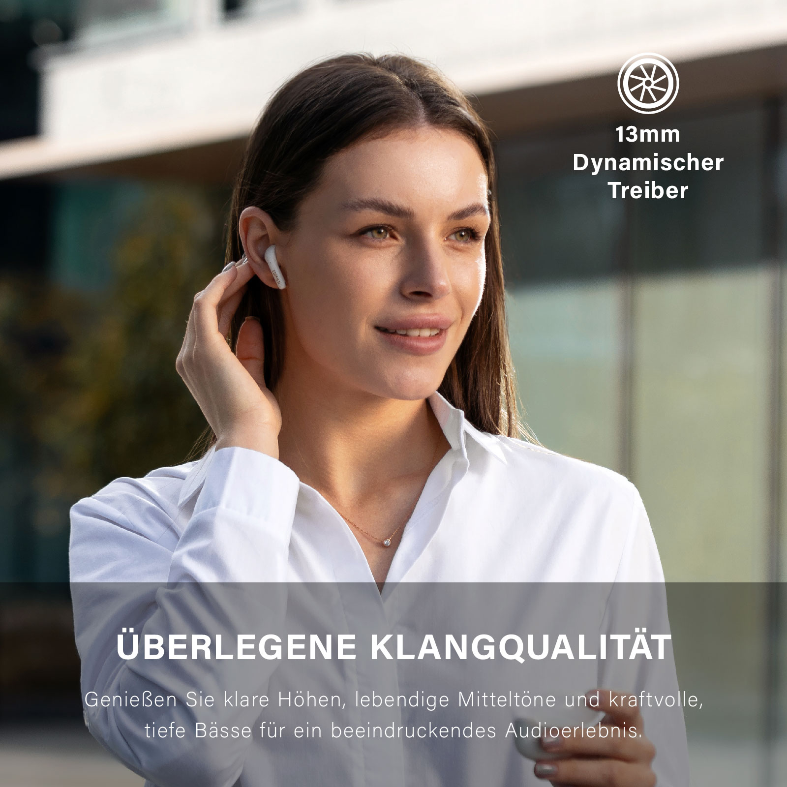 EDIFIER X2s, In-ear Bluetooth-Kopfhörer Elfenbein Bluetooth