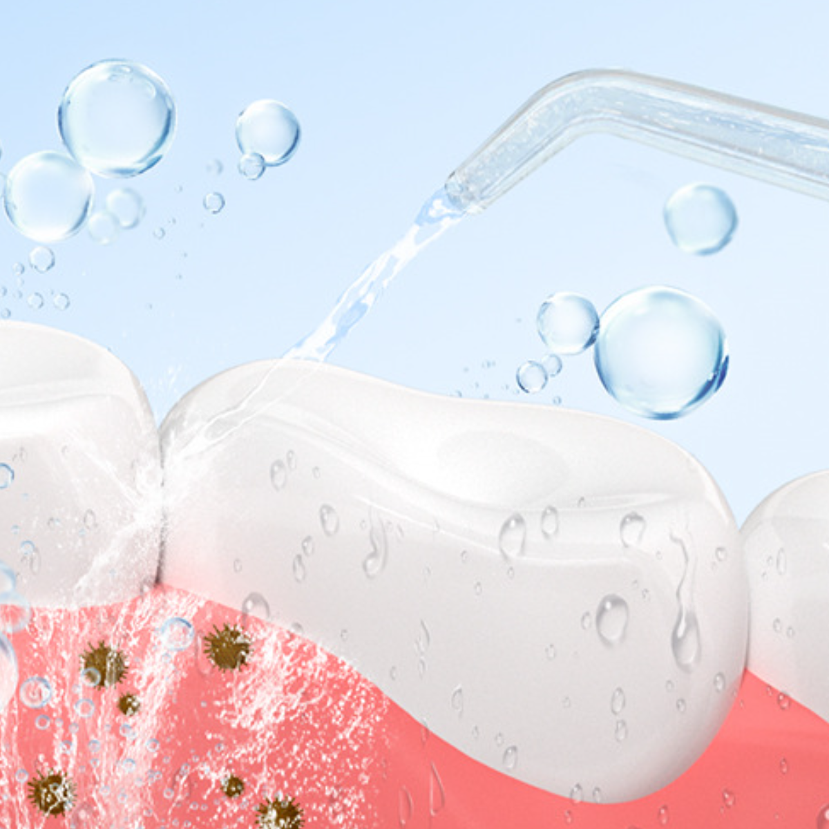 Multimodus, PLUS: langlebig Weiß Elektrische UWOT wasserdicht, Zahnseide abnehmbar,Weiß und Munddusche 300ml