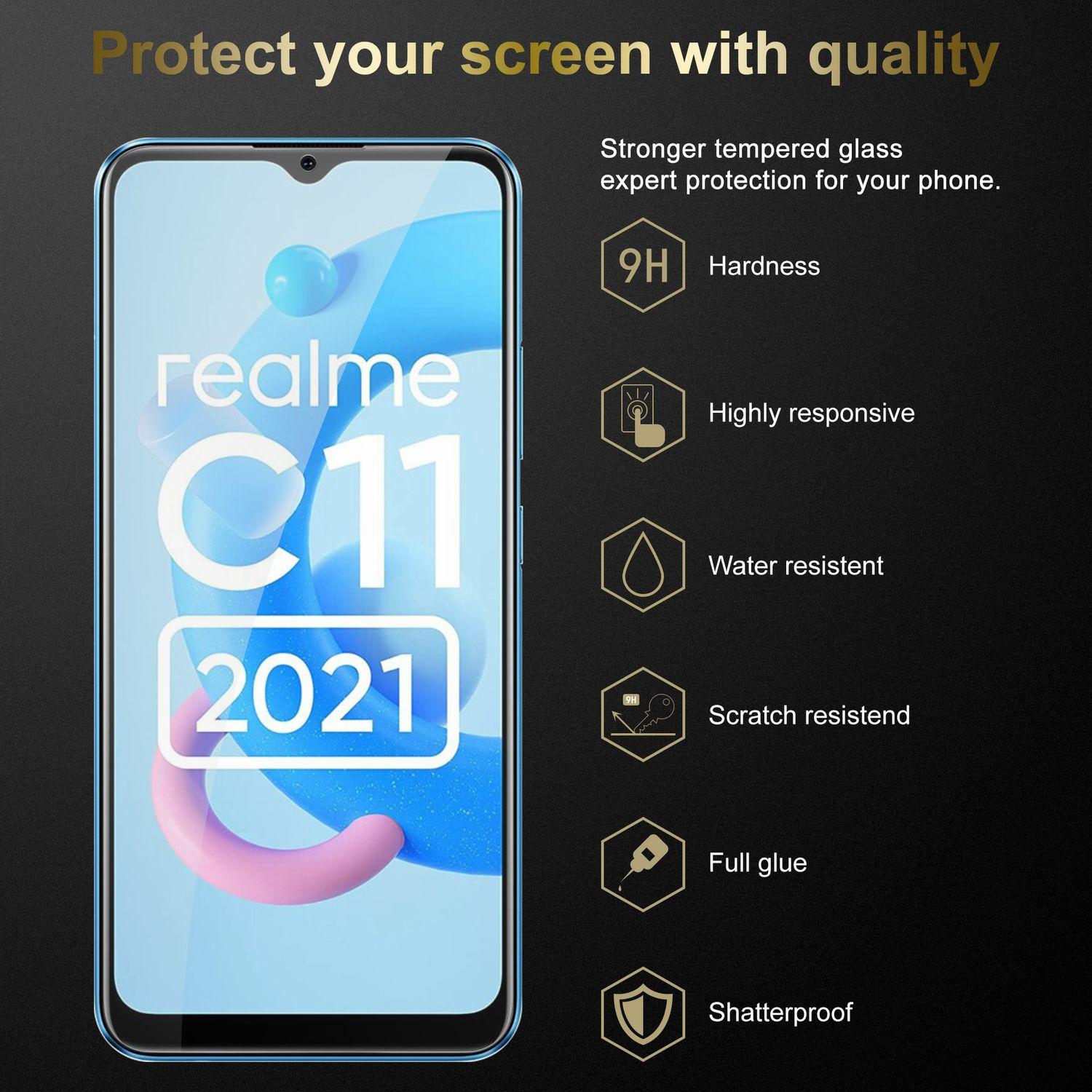Glas 2021) Tempered Realme CADORABO Schutzglas C11 3x Displayschutzfolie(für