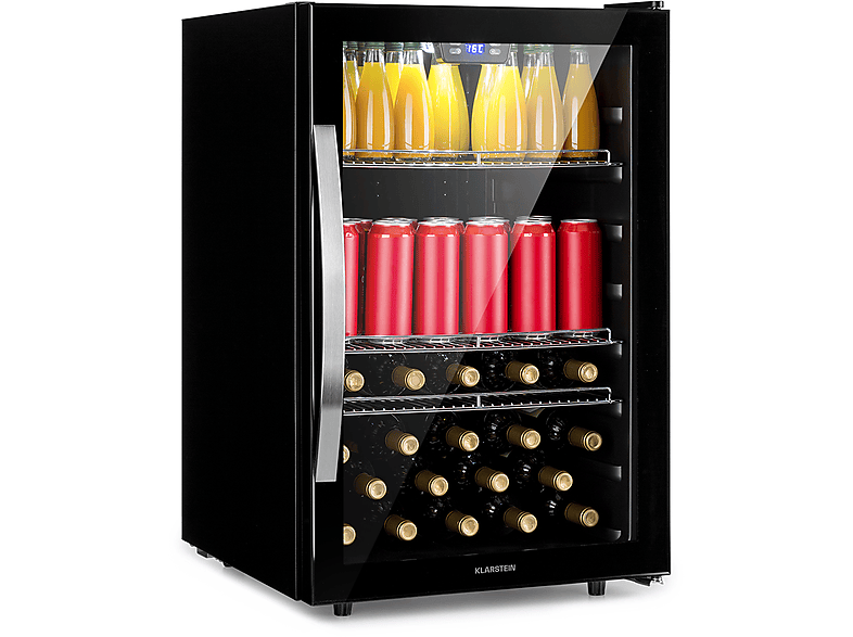 KLARSTEIN Beersafe 5XL Mini-Kühlschrank (F, 84 cm hoch, Onyx)