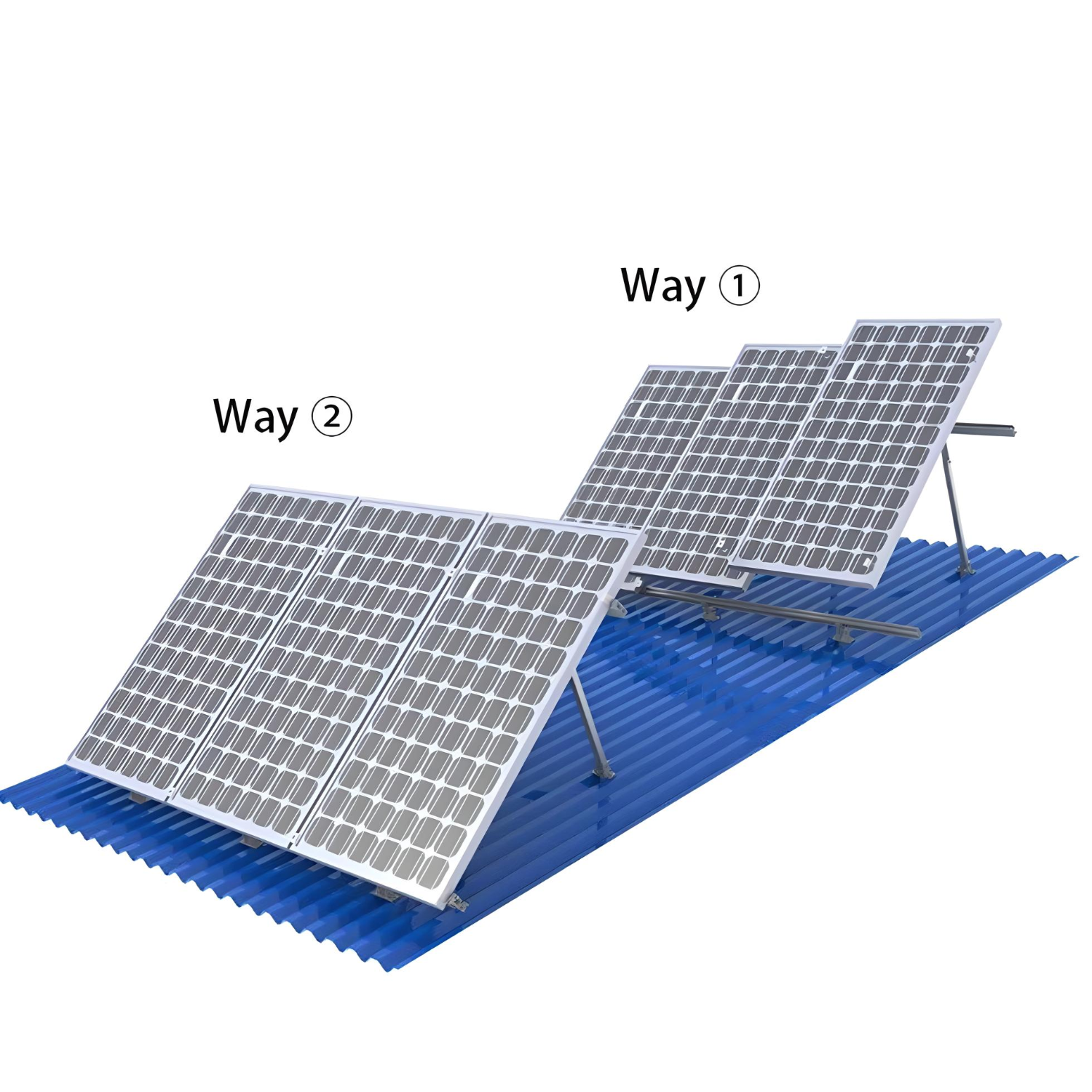Aufständerung (Paar) Halterungs-Set Halterung TZIPower Solarmodul Solar