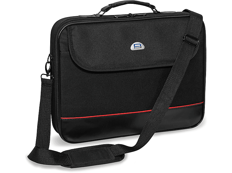 PEDEA Trendline 20,1 Zoll (51 cm) Notebooktasche Umhängetasche für  Universal Nylon, Schwarz/Rot
