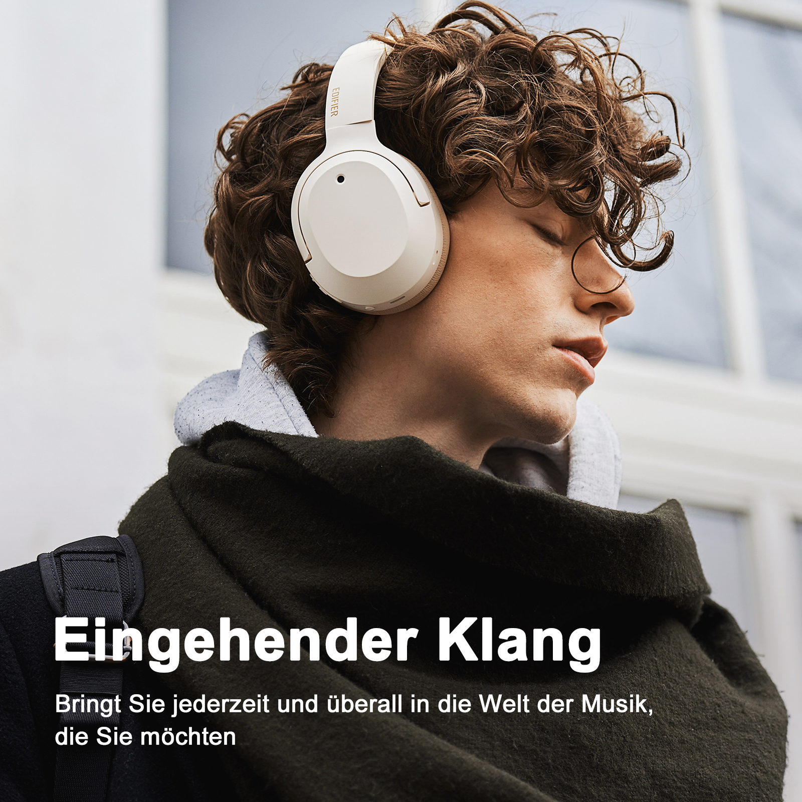 EDIFIER W820NB Plus, Elfenbein Bluetooth Over-ear Bluetooth-Kopfhörer