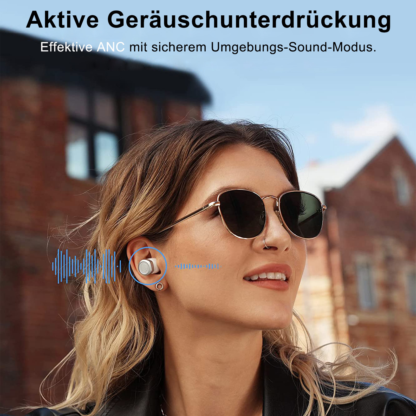 EDIFIER W240TN, In-ear weiß Bluetooth-Kopfhörer Bluetooth