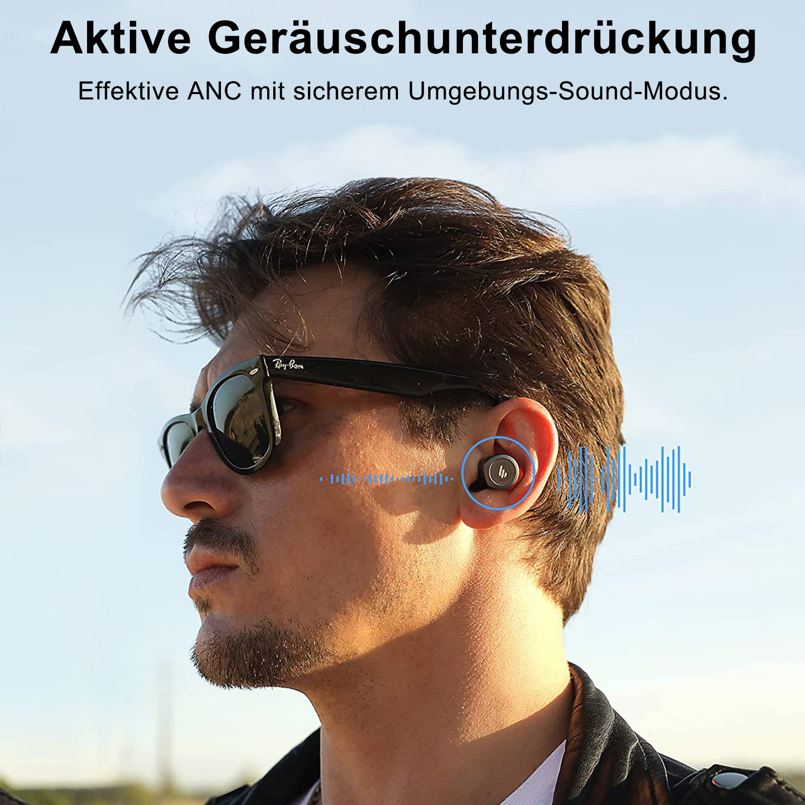 Bluetooth W240TN, Bluetooth-Kopfhörer schwarz EDIFIER In-ear
