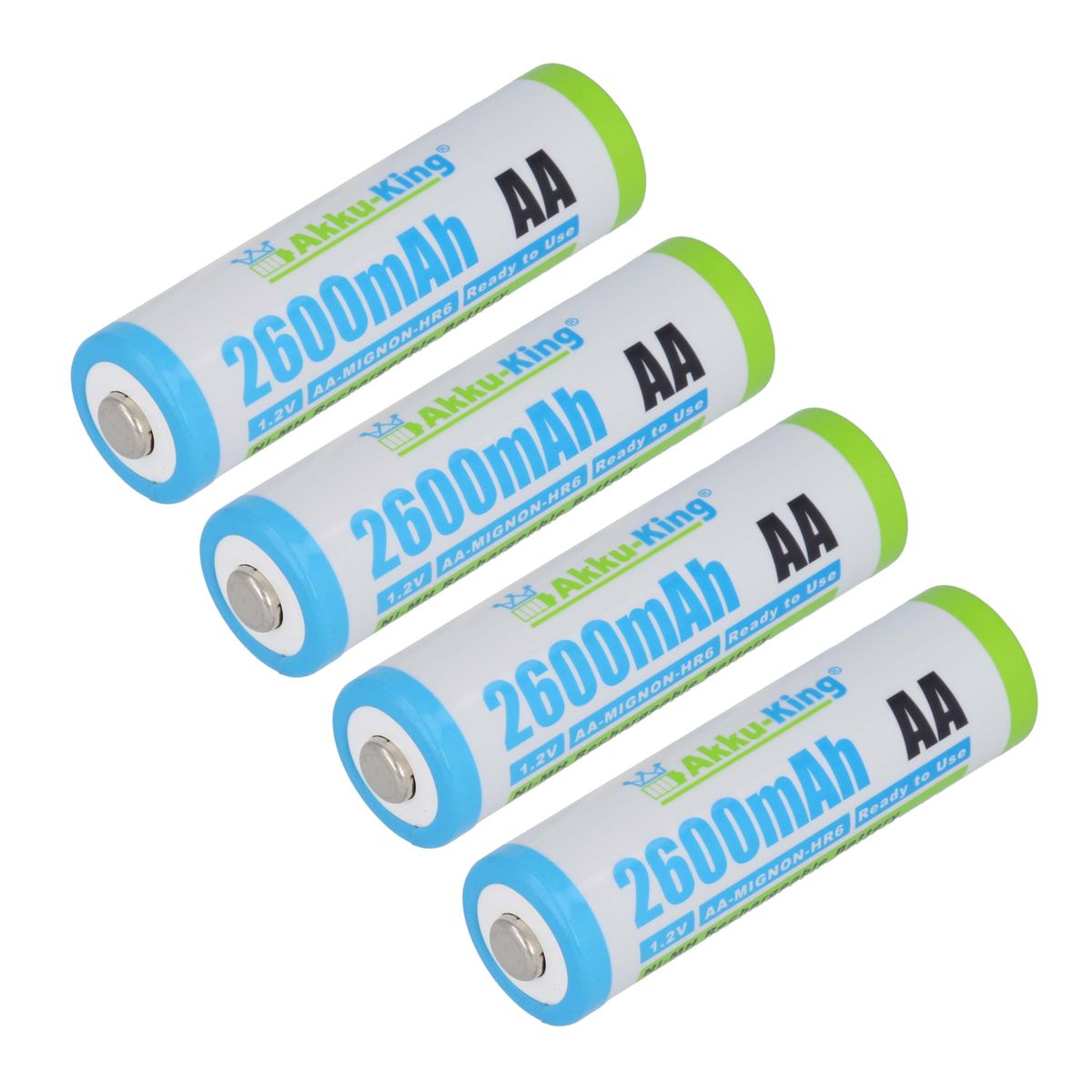 AA Sigma Pack) Akku Kamera-Akku, 2600mAh Ni-MH mit AKKU-KING kompatibel Volt, (4er 1.2