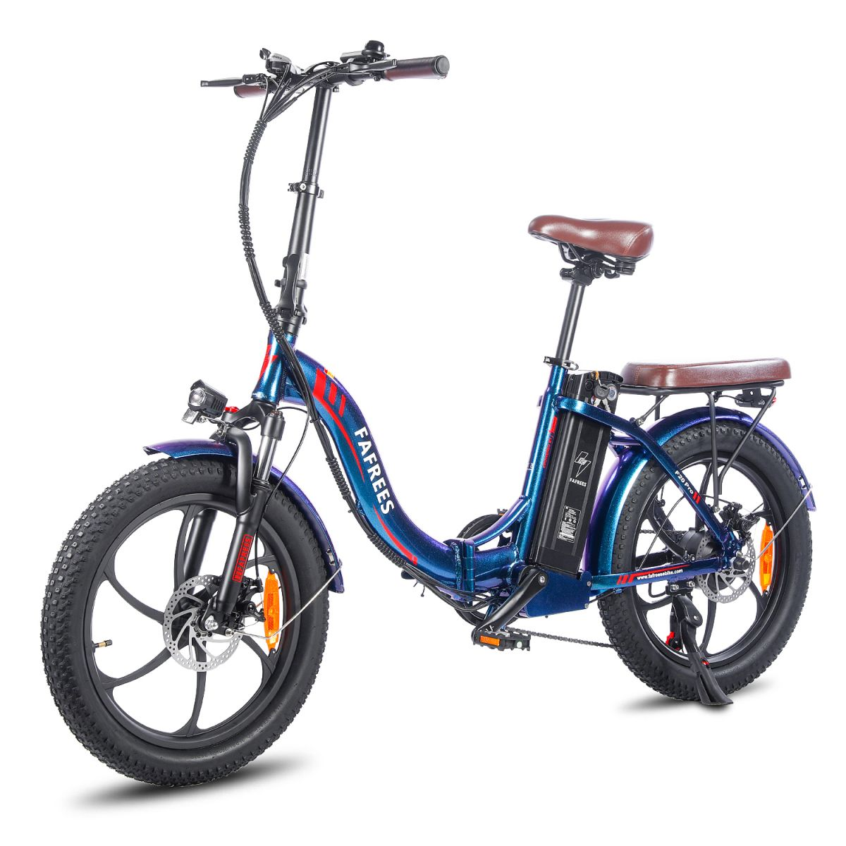 FAFREES F20 Pro Kompakt-/Faltrad 20 Blau) Zoll, Strahlendes Erwachsene-Rad, (Laufradgröße