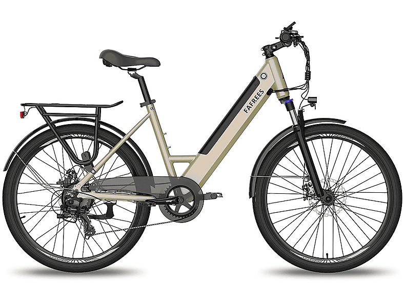 FAFREES F26 Erwachsene-Rad, Citybike 26 (Laufradgröße: Zoll, Gold) Pro