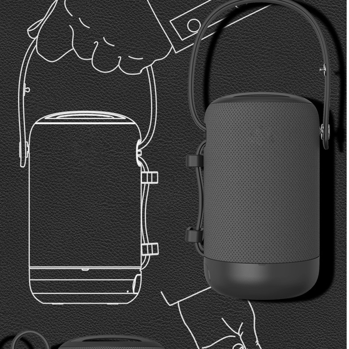Subwoofer, und rot Spritzschutz Drahtloser Wasserdicht BYTELIKE für Bluetooth-Lautsprecher, Lautsprecher, Anrufe, Freisprechen Bluetooth