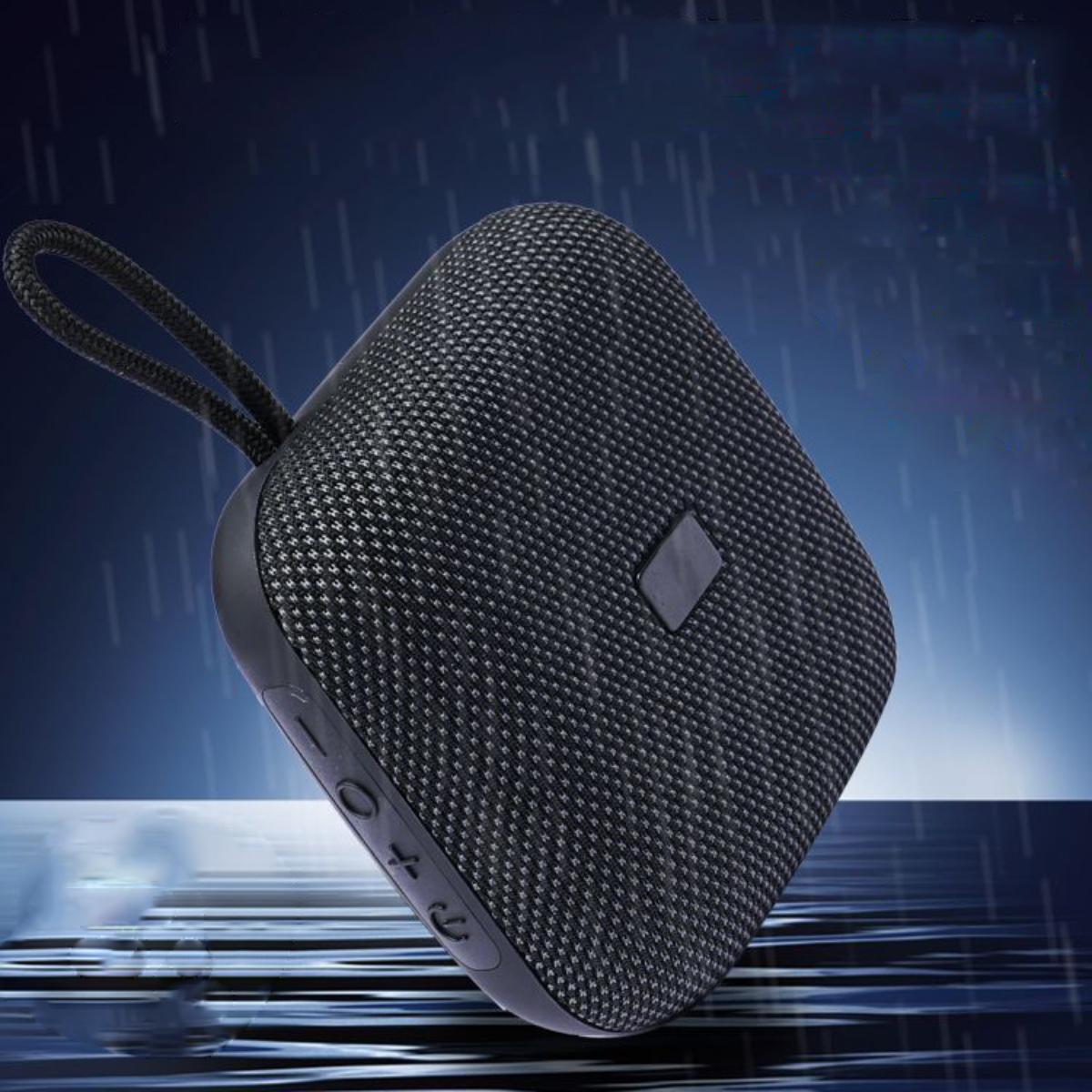 BYTELIKE Bluetooth-Lautsprecher, TF-Wiedergabe, Freisprechfunktion, Lautsprecher, Wasserdicht und Bluetooth schwarz Tragbar