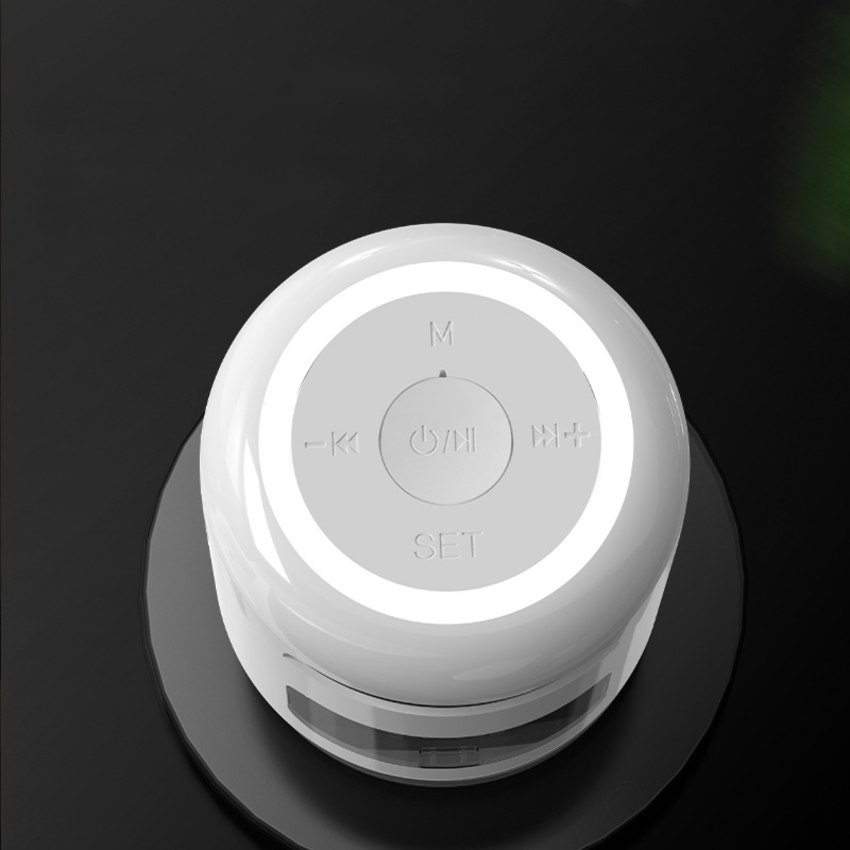 BYTELIKE Kabelloser Bluetooth-Wecker-Lautsprecher, im gelb Dunkeln Licht leuchtendes Bluetooth-Lautsprecher, Warmes, HIFI-Klangqualität