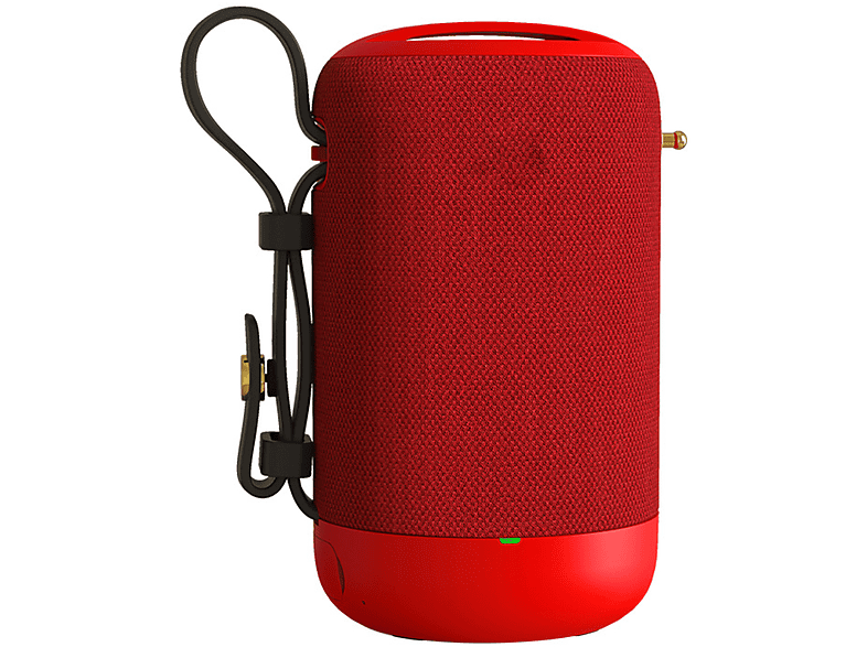 BYTELIKE Drahtloser Bluetooth-Lautsprecher, Subwoofer, Freisprechen für Anrufe, Wasserdicht und Spritzschutz Bluetooth Lautsprecher, rot