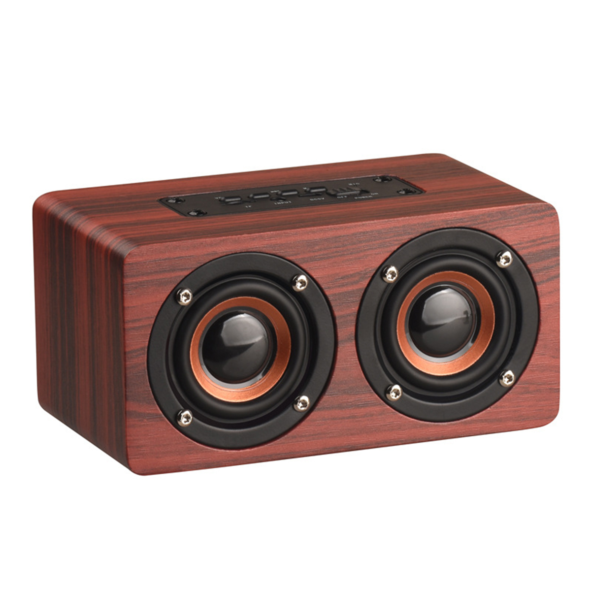 Braun Lautsprechern Bluetooth Kabellose Bluetooth-Lautsprecher, BRIGHTAKE Dualen Lautsprecher Audiowiedergabe, mit - Holz