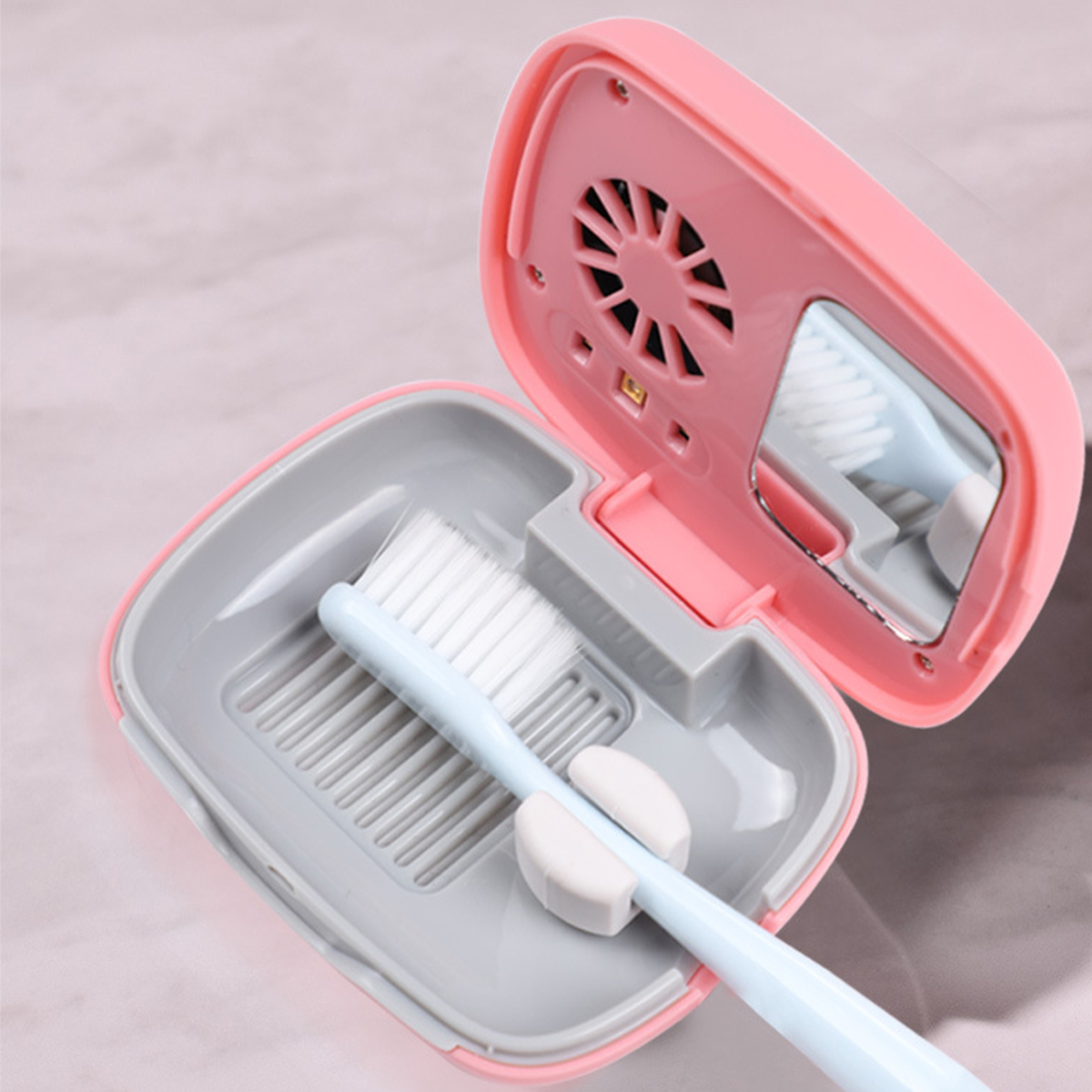 und Tragbare BRIGHTAKE Rosa - Effektive Reinigung UVC-Zahnbürstensterilisator Zahnbürsten-Sterilisator