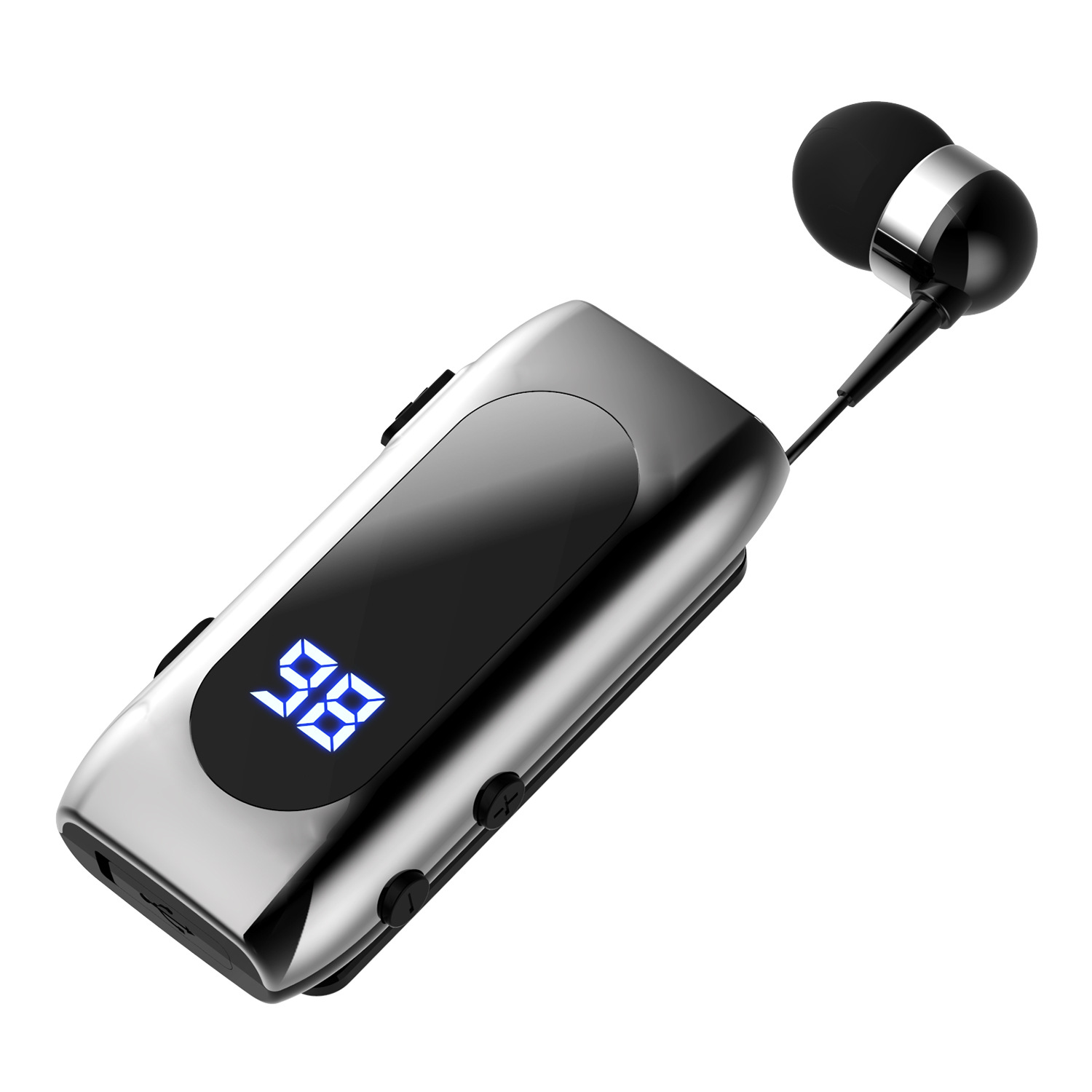 BRIGHTAKE Bluetooth Headset Collar Clamp-Typ-Teleskoplinien., In-ear Kopfhörer Grau