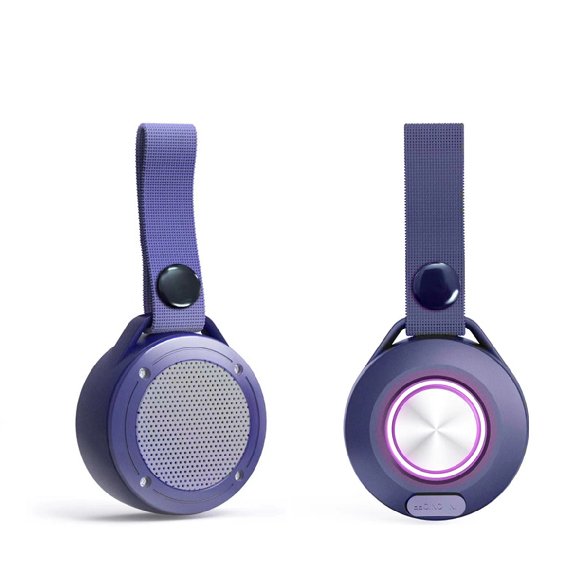 BRIGHTAKE Tragbarer Bluetooth-Lautsprecher – für Bluetooth-Lautsprecher, Draußen Wasserdicht, Lila LED-Licht