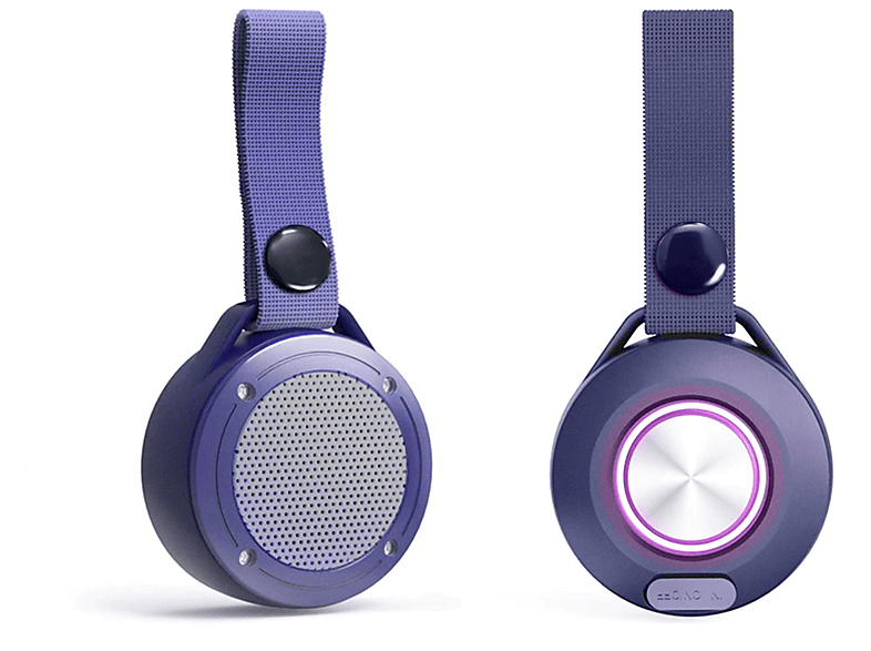BRIGHTAKE Tragbarer Bluetooth-Lautsprecher Draußen – Bluetooth-Lautsprecher, Wasserdicht, für LED-Licht Lila