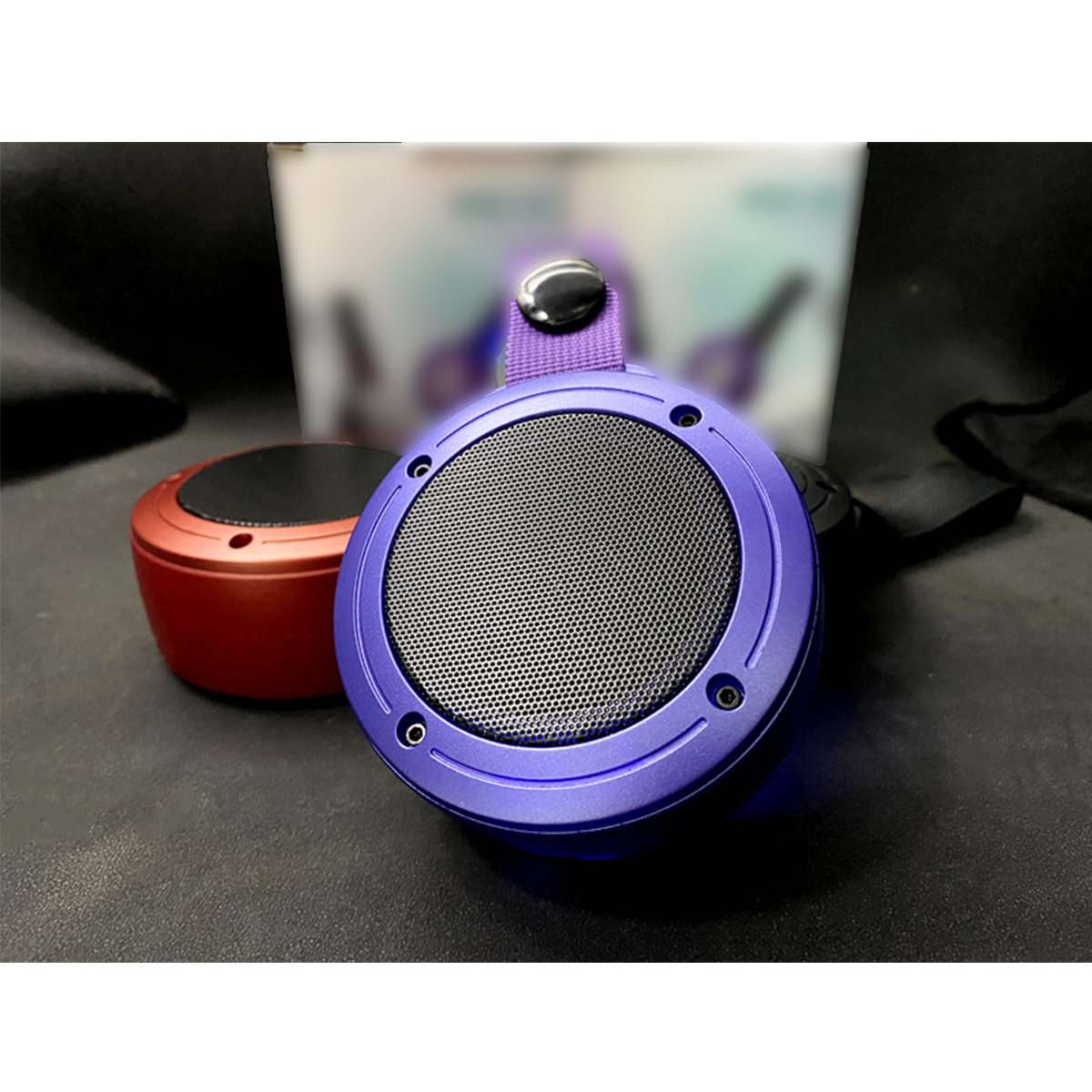 BRIGHTAKE Tragbarer Bluetooth-Lautsprecher für Wasserdicht, Draußen Bluetooth-Lautsprecher, LED-Licht Lila –