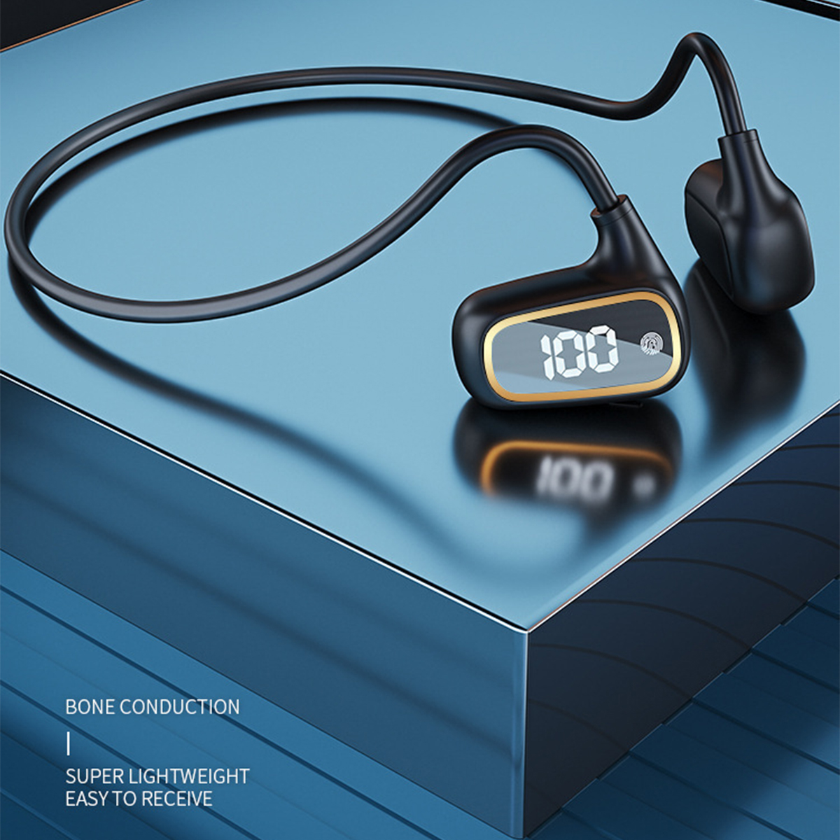 BRIGHTAKE Knochenleitung Bluetooth-Kopfhörer - & Weiß Kopfhörer Sportlich Neckband Leicht, Wireless
