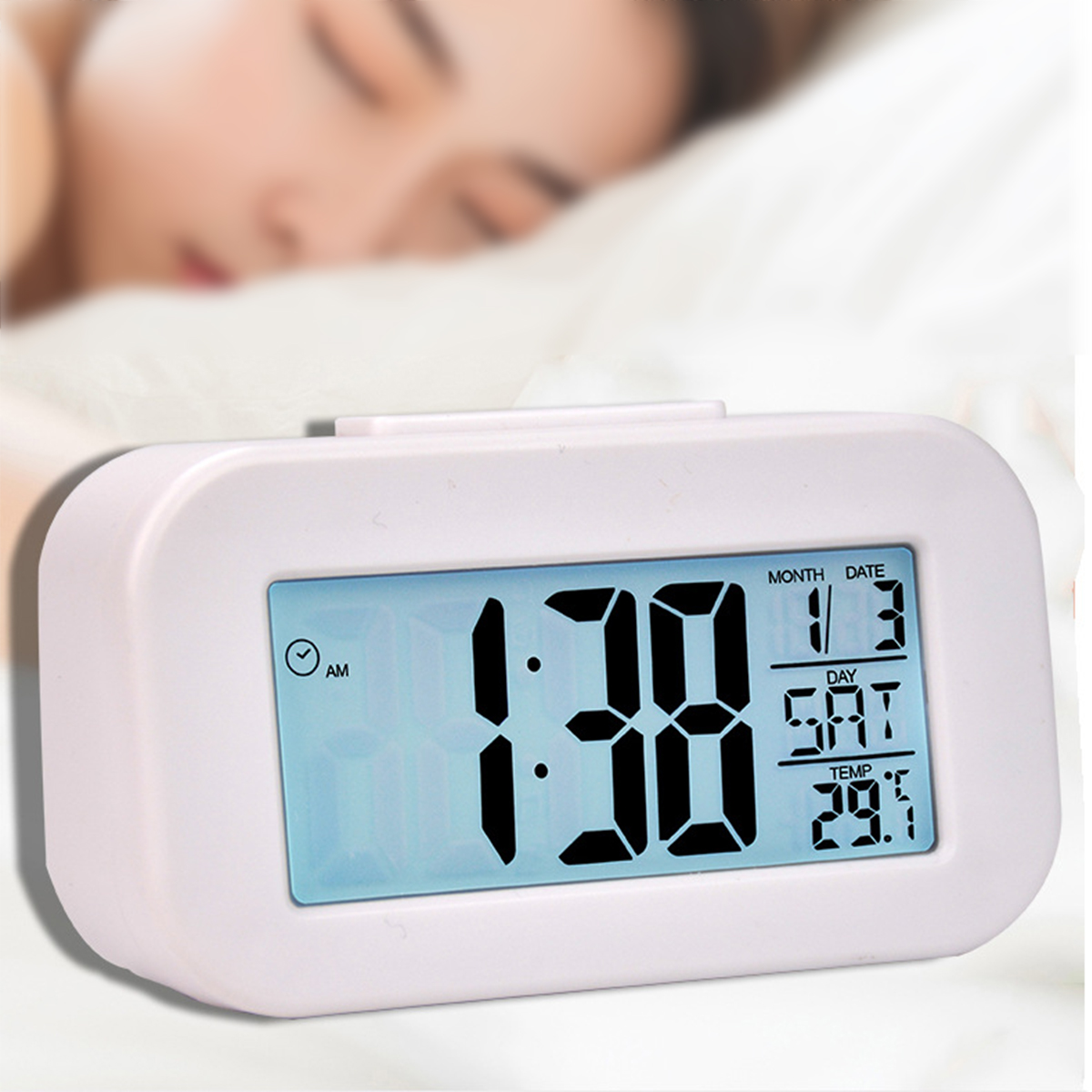 BRIGHTAKE Elektronische Uhr Wecker Snooze-Funktion Alarm LED-Display Alarm