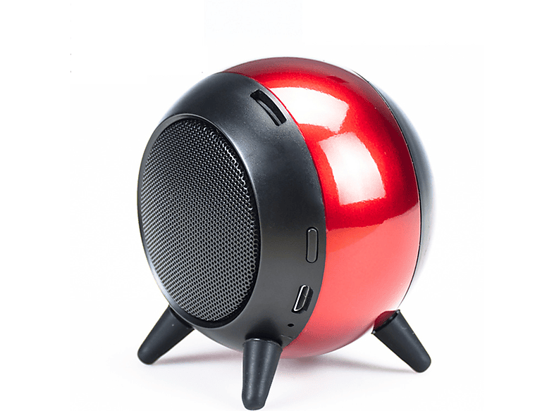 BRIGHTAKE Kabelloser Bluetooth-Lautsprecher: Mini Steel Cannon für Power und Portabilität Bluetooth-Lautsprecher, Schwarz,rot