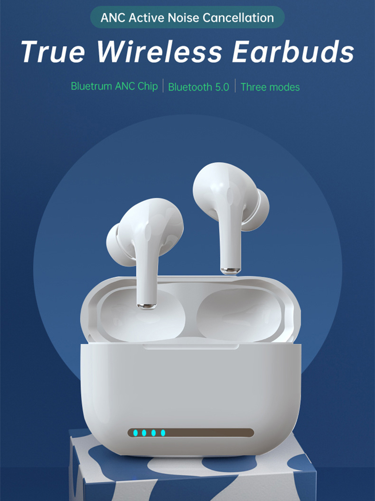 Kabellose Weiß Control, TWS - In-Ear mit Bluetooth Headset Touch Freiheit BRIGHTAKE Kopfhörer In-ear