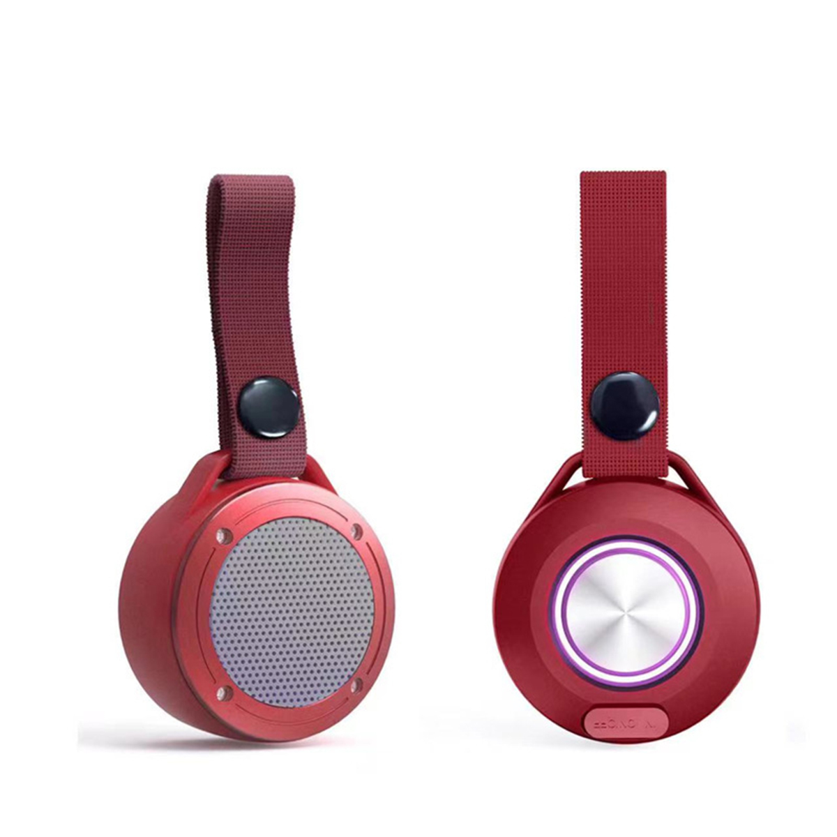 BRIGHTAKE Tragbarer Bluetooth-Lautsprecher Rot Wasserdicht, Bluetooth-Lautsprecher, für LED-Licht – Draußen